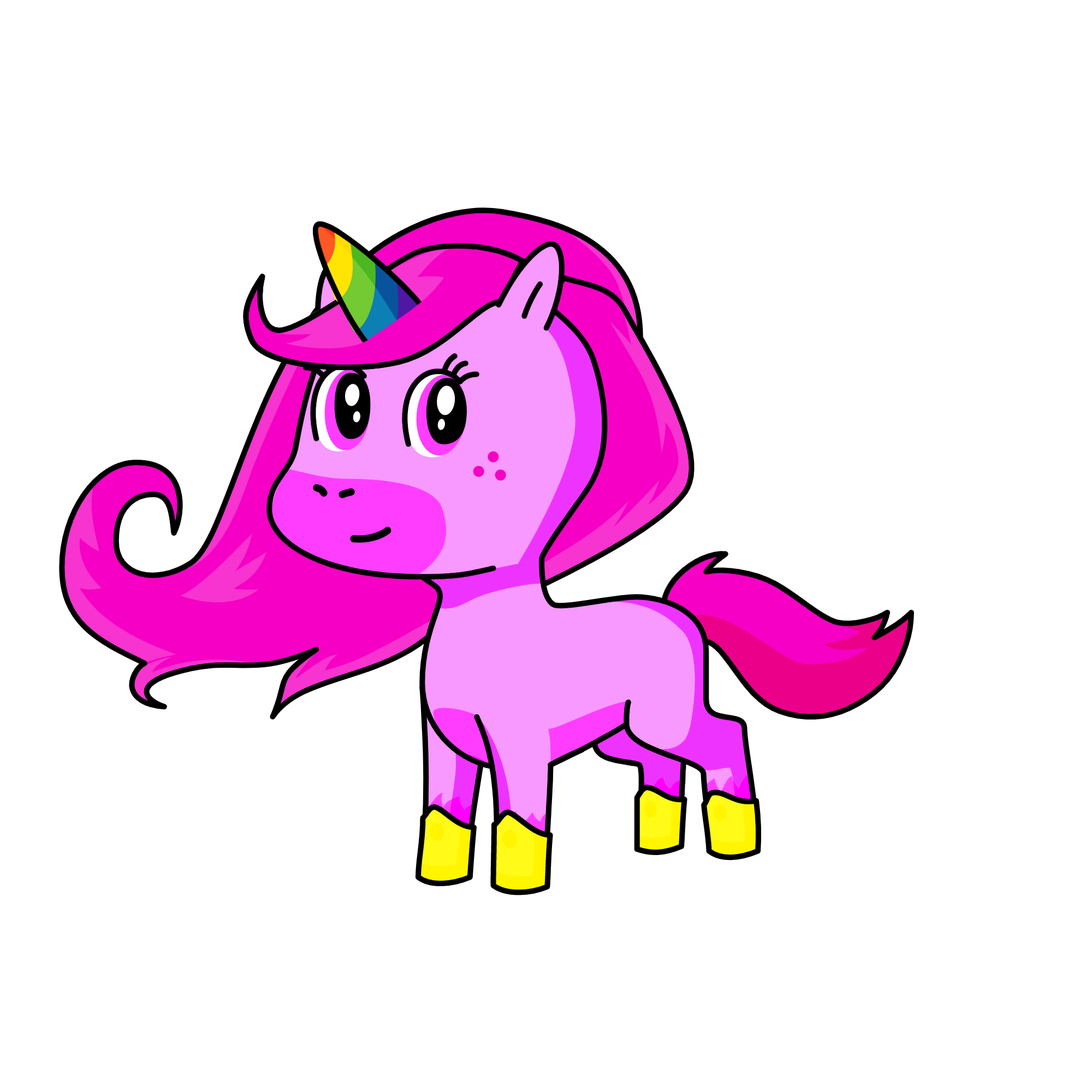 Happy unicorn, the unicorn