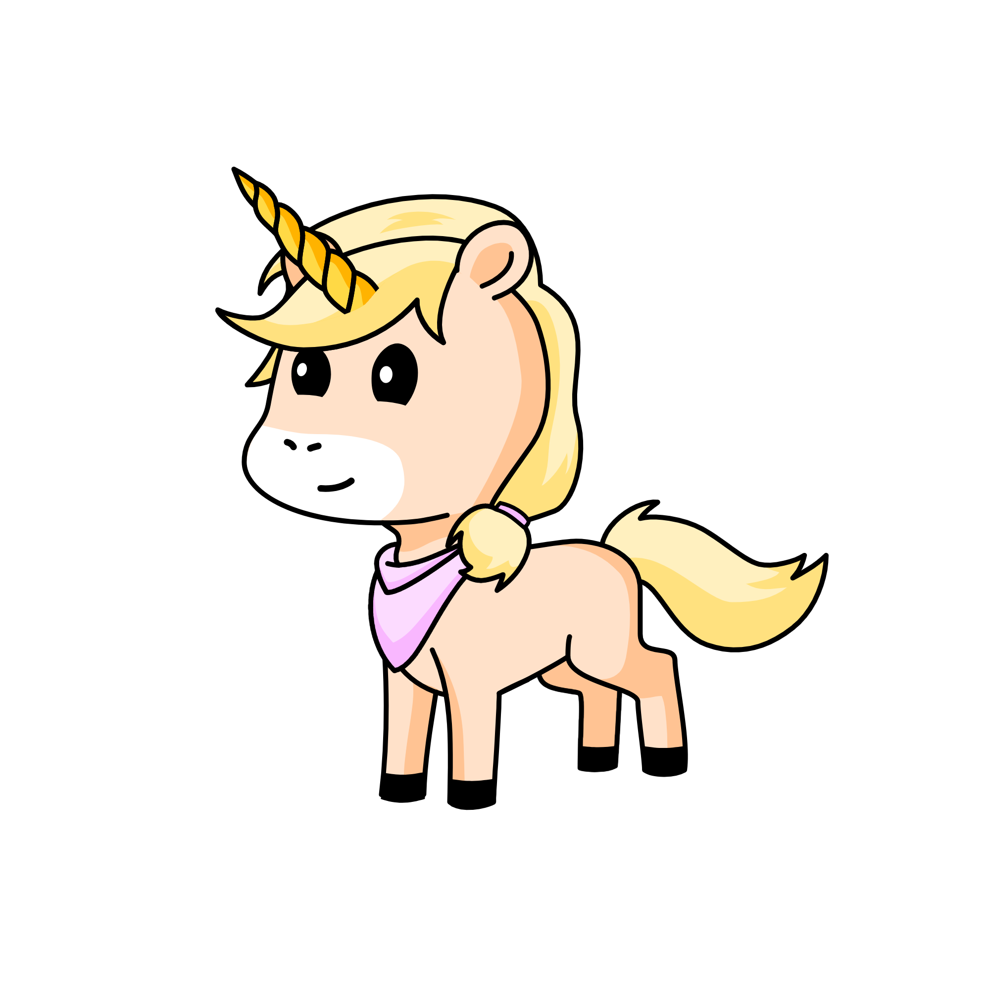 Peachy, the unicorn