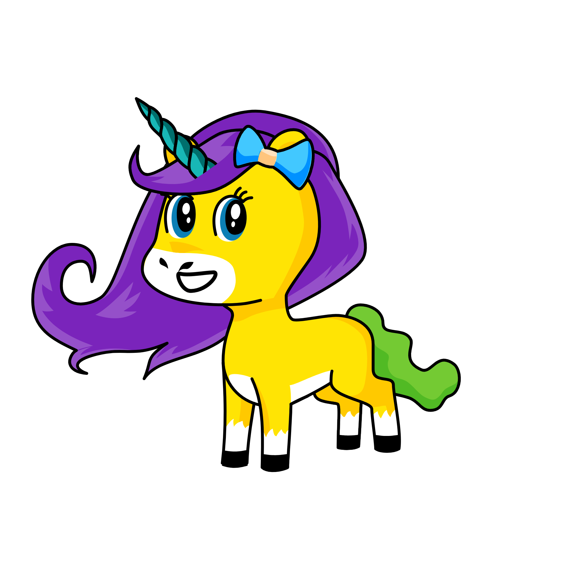 pony, the unicorn
