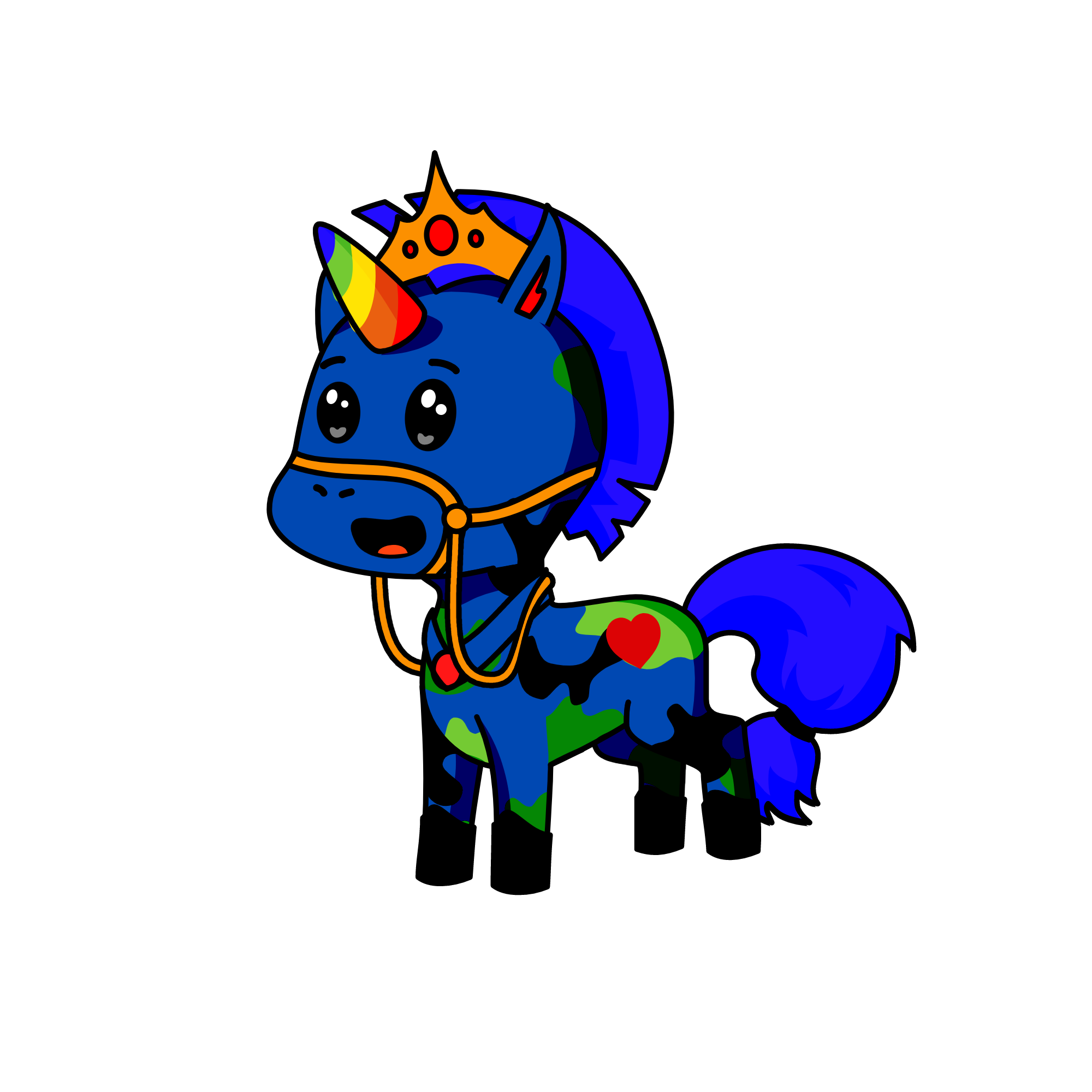 Bluey, the unicorn