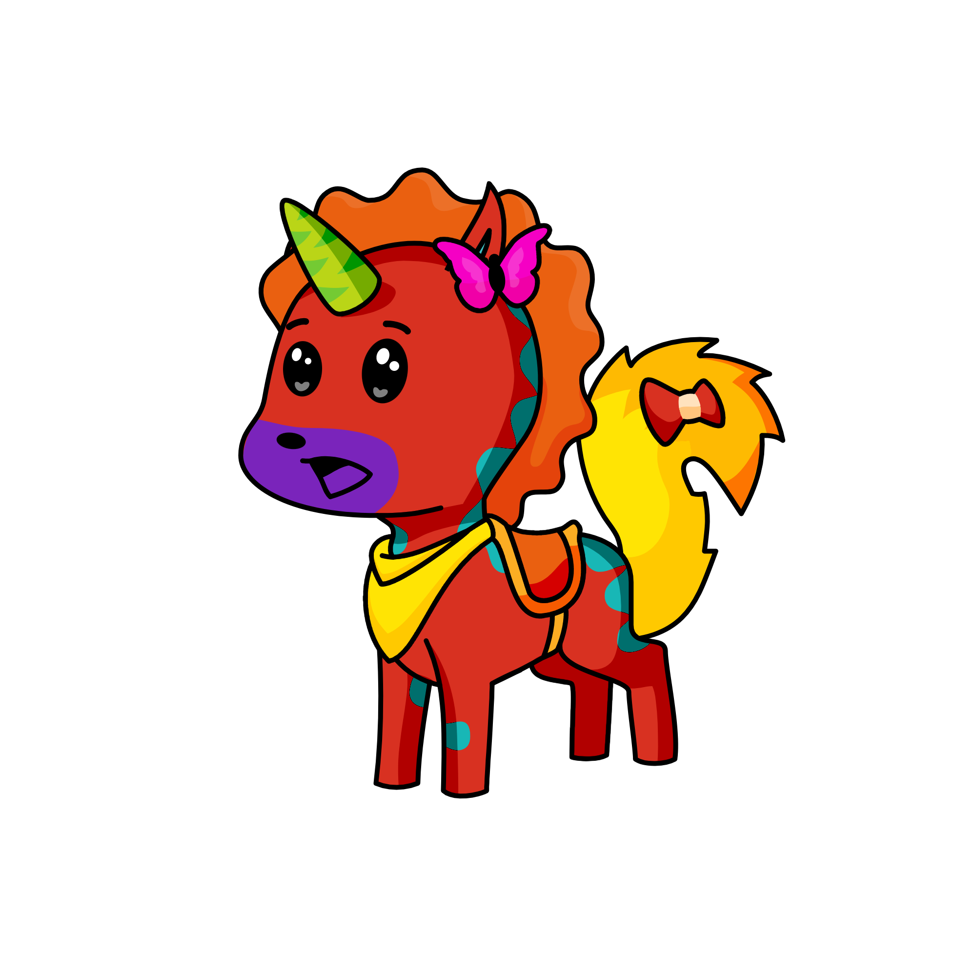 Rainbow, the unicorn