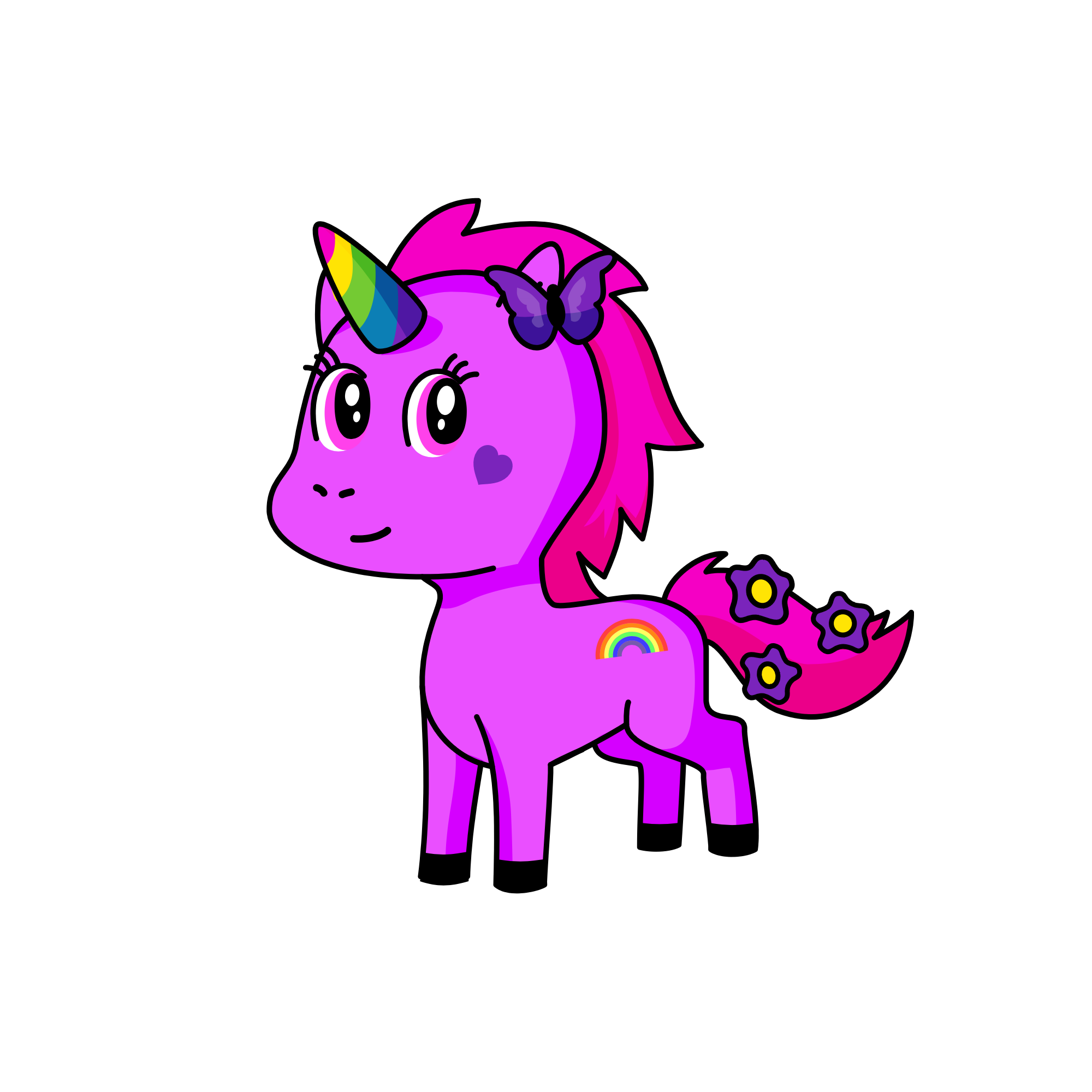 Pink Rainbow , the unicorn