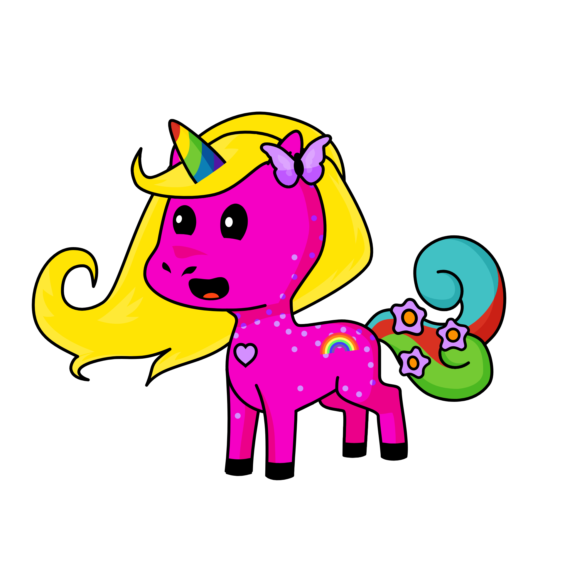 Rainbow, the unicorn