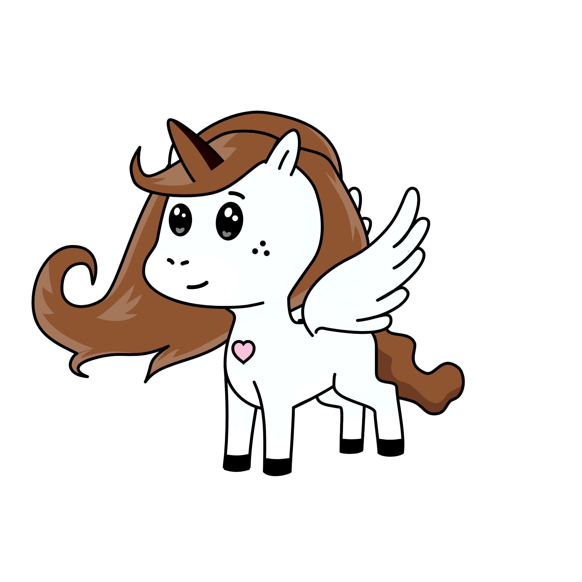 Vanilla- the brown is chocolate shell, the unicorn