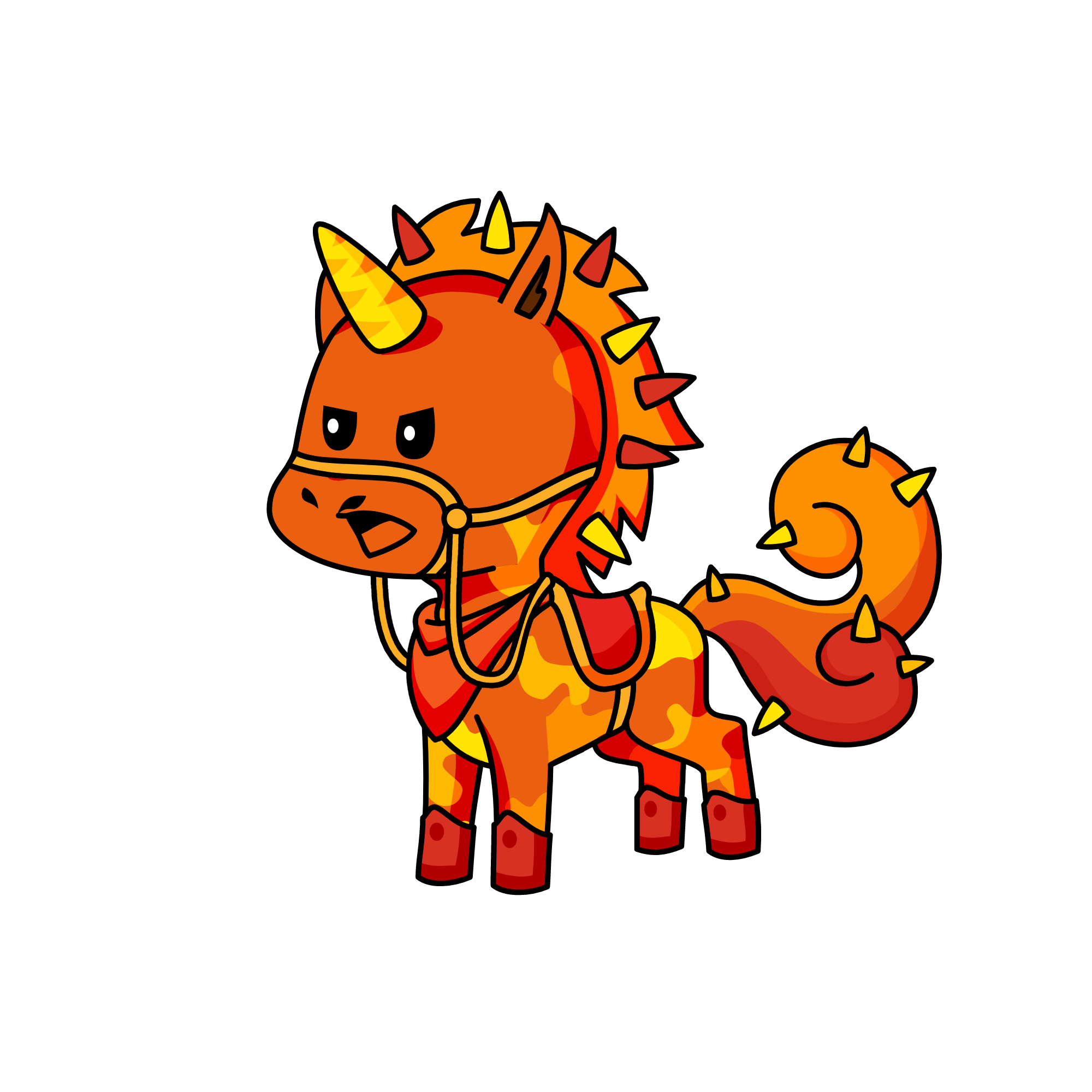 Fluffy the rage monster, the unicorn