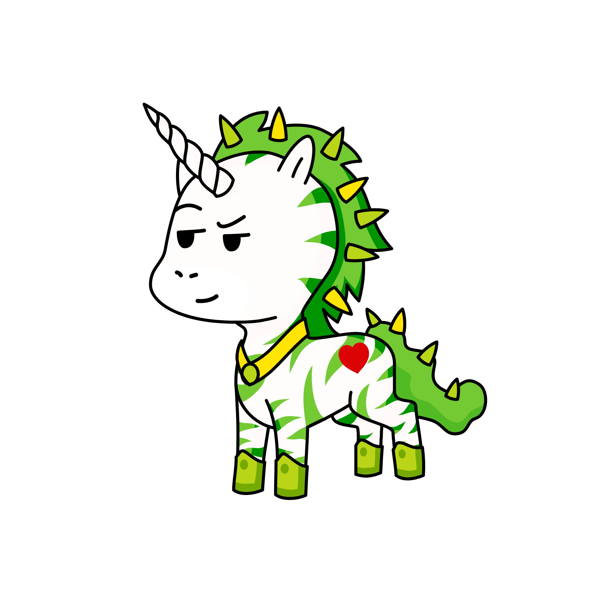 red, the unicorn