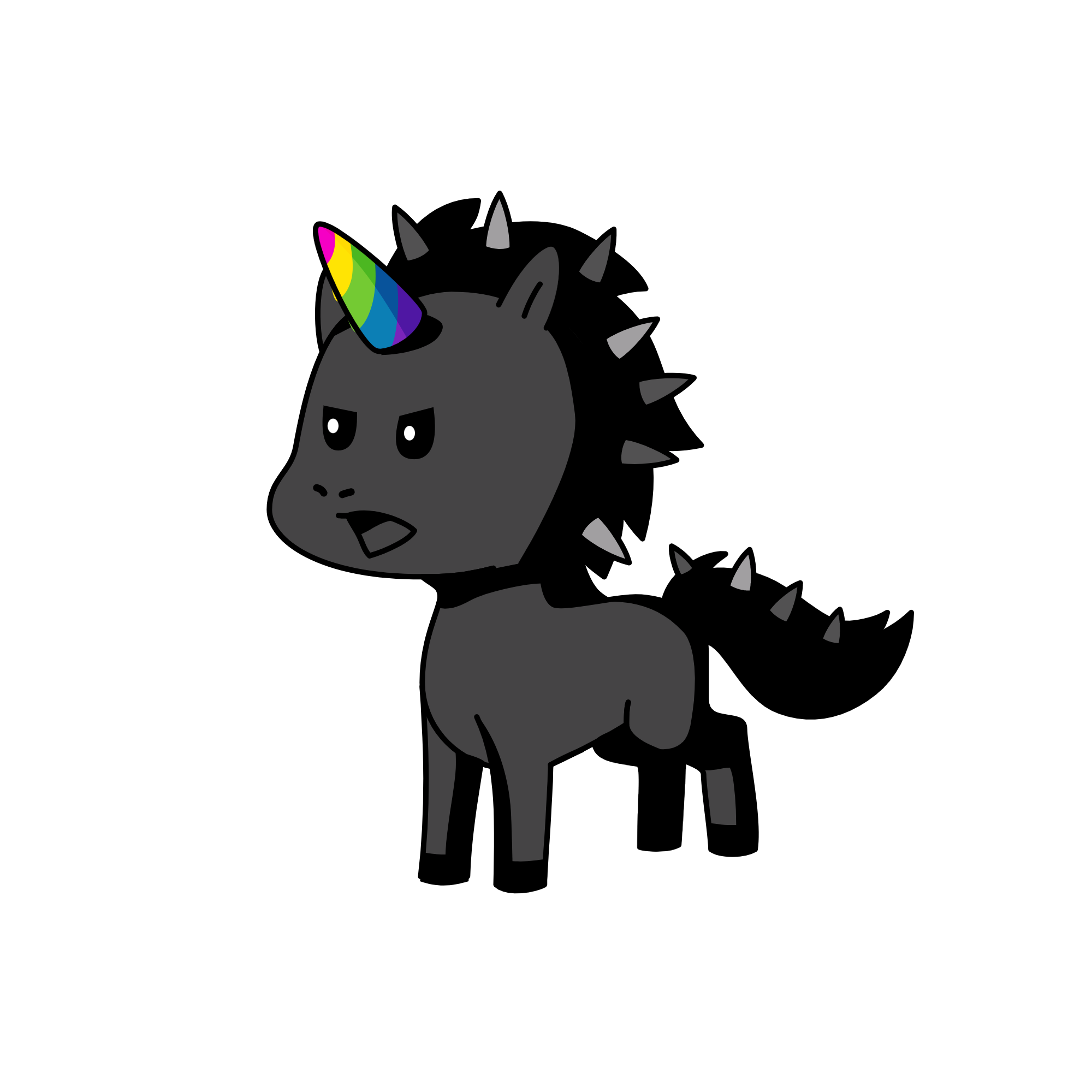 Grey, the unicorn