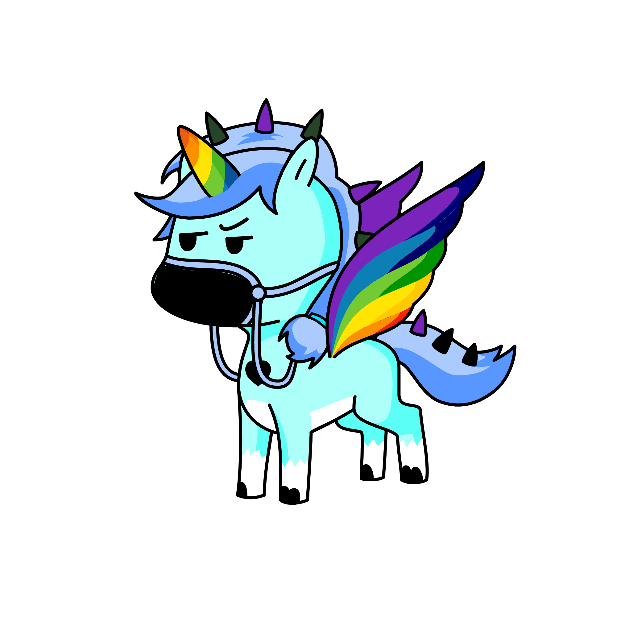 badass goldfish, the unicorn