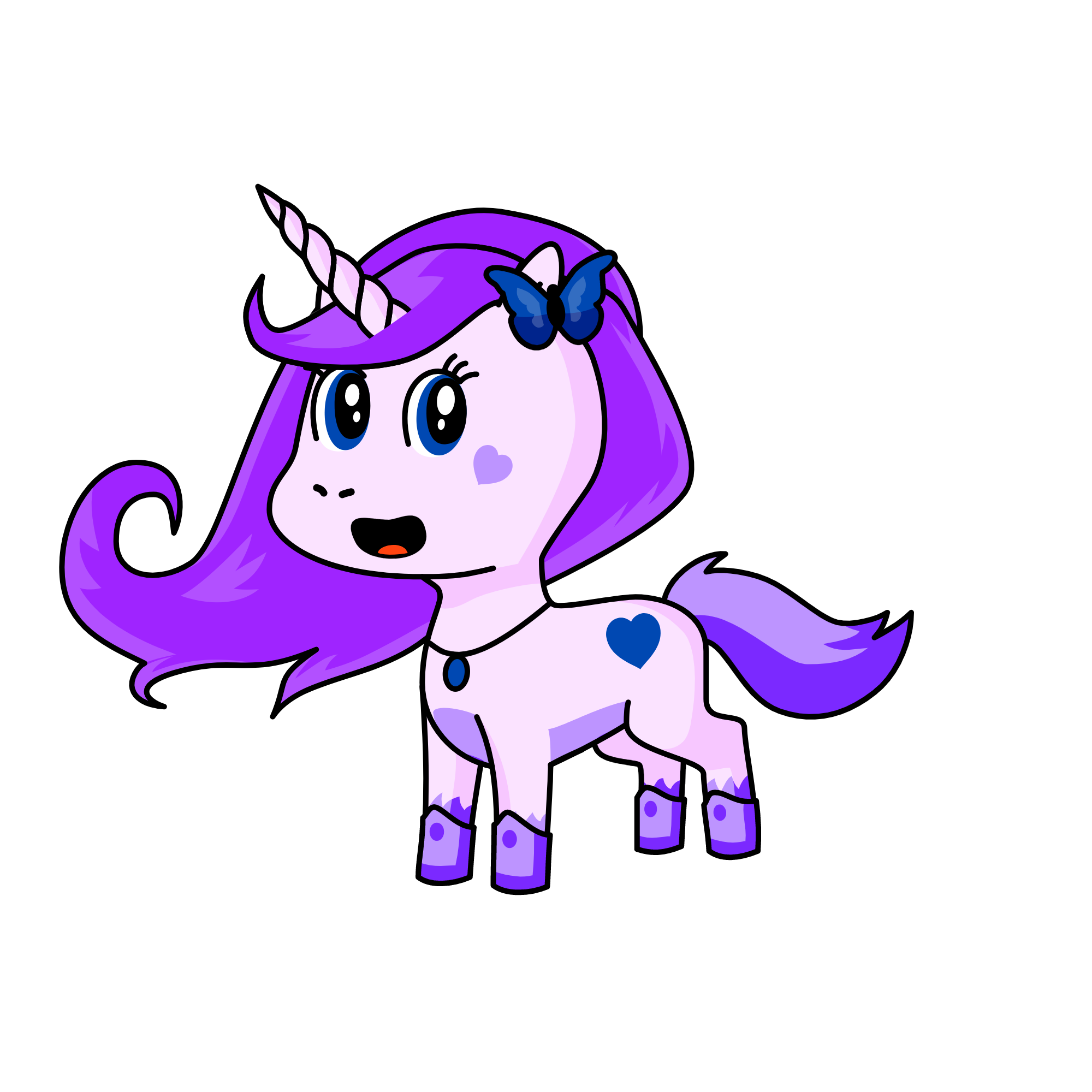 Navypink, the unicorn