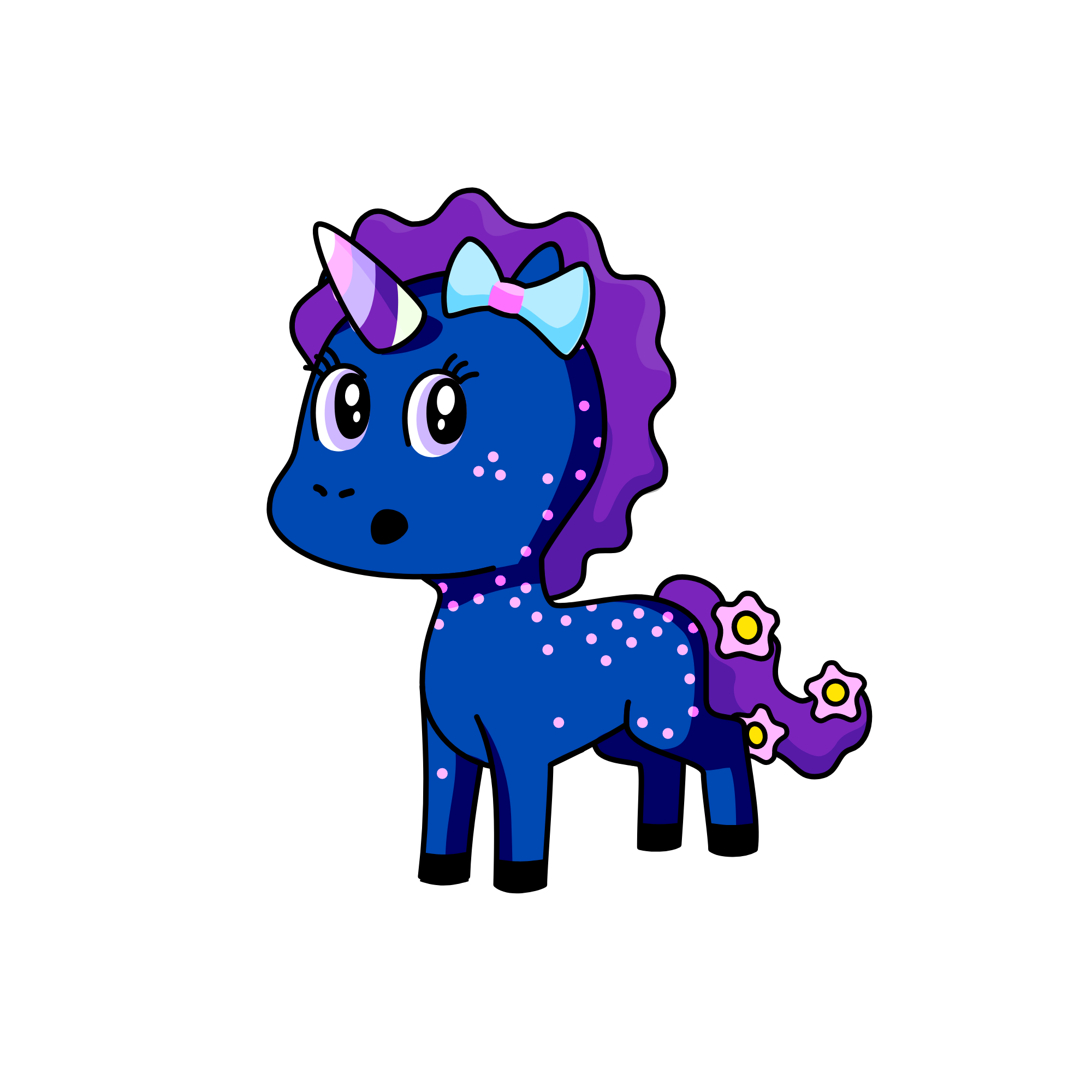 Mauvela, the unicorn