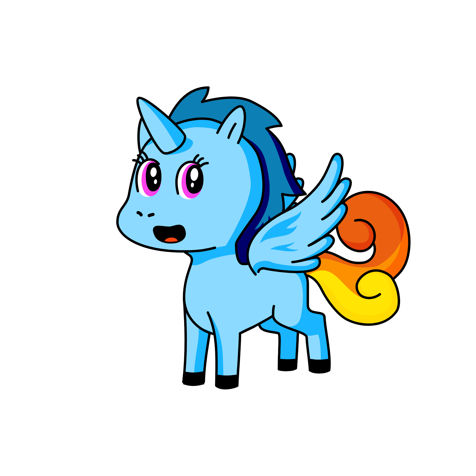 Rainbow Dash, the unicorn