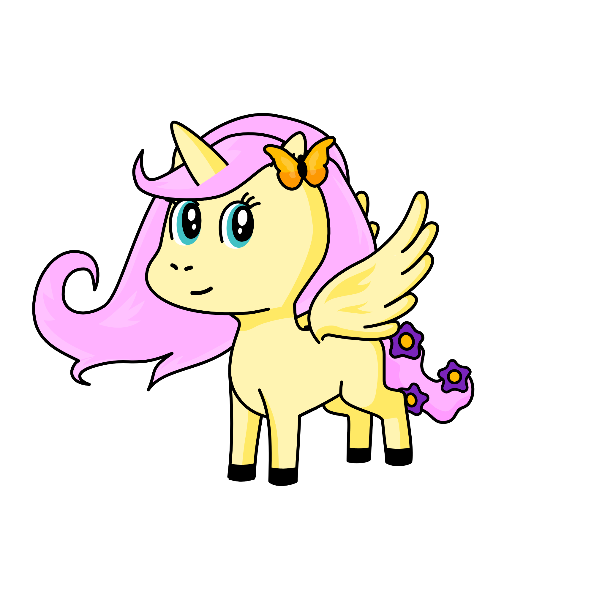 Fluttershy, the unicorn