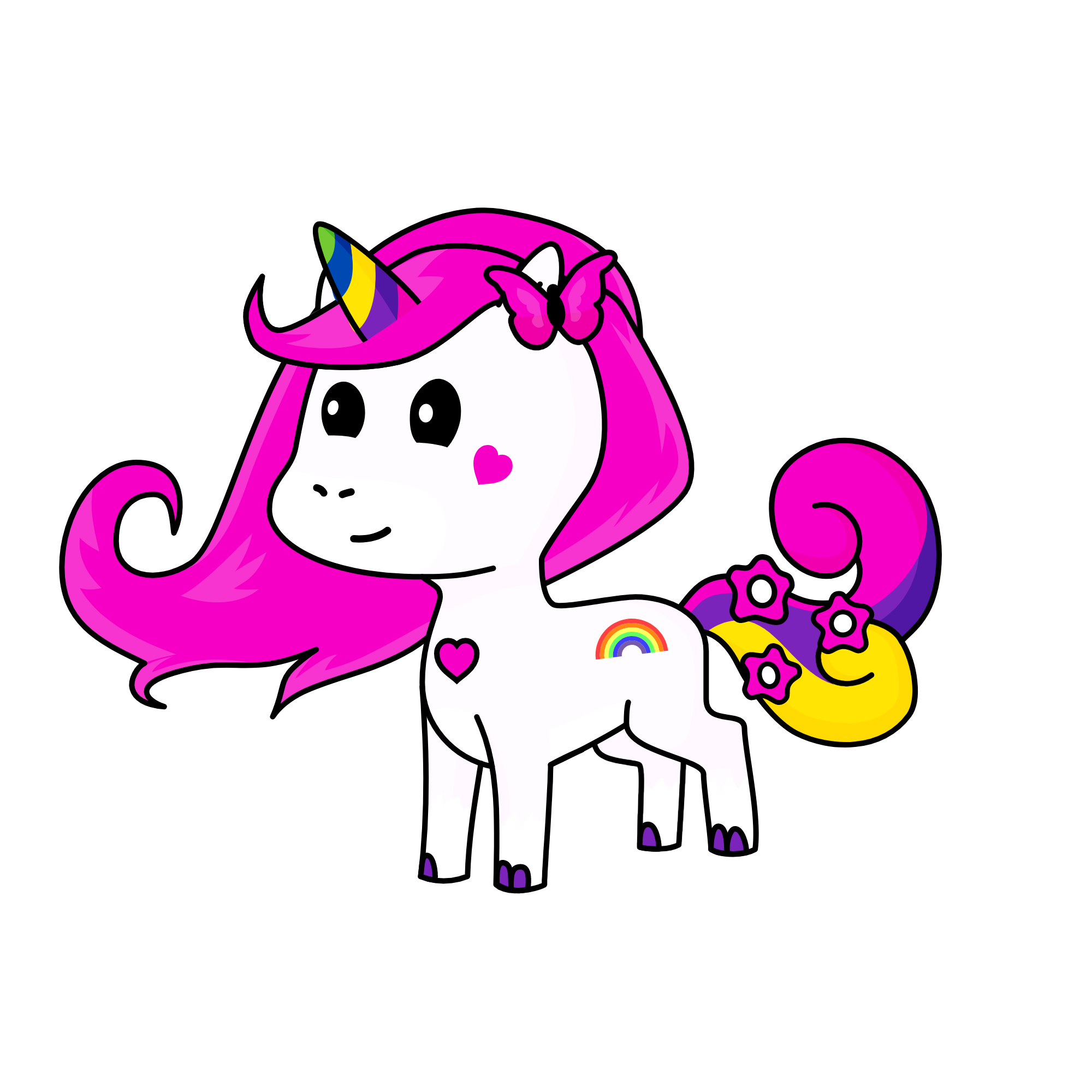 Rainbow, the unicorn