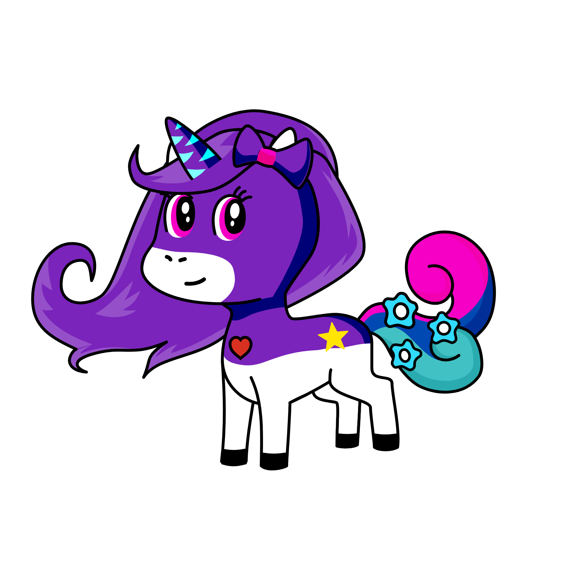 Sparkly Purple, the unicorn