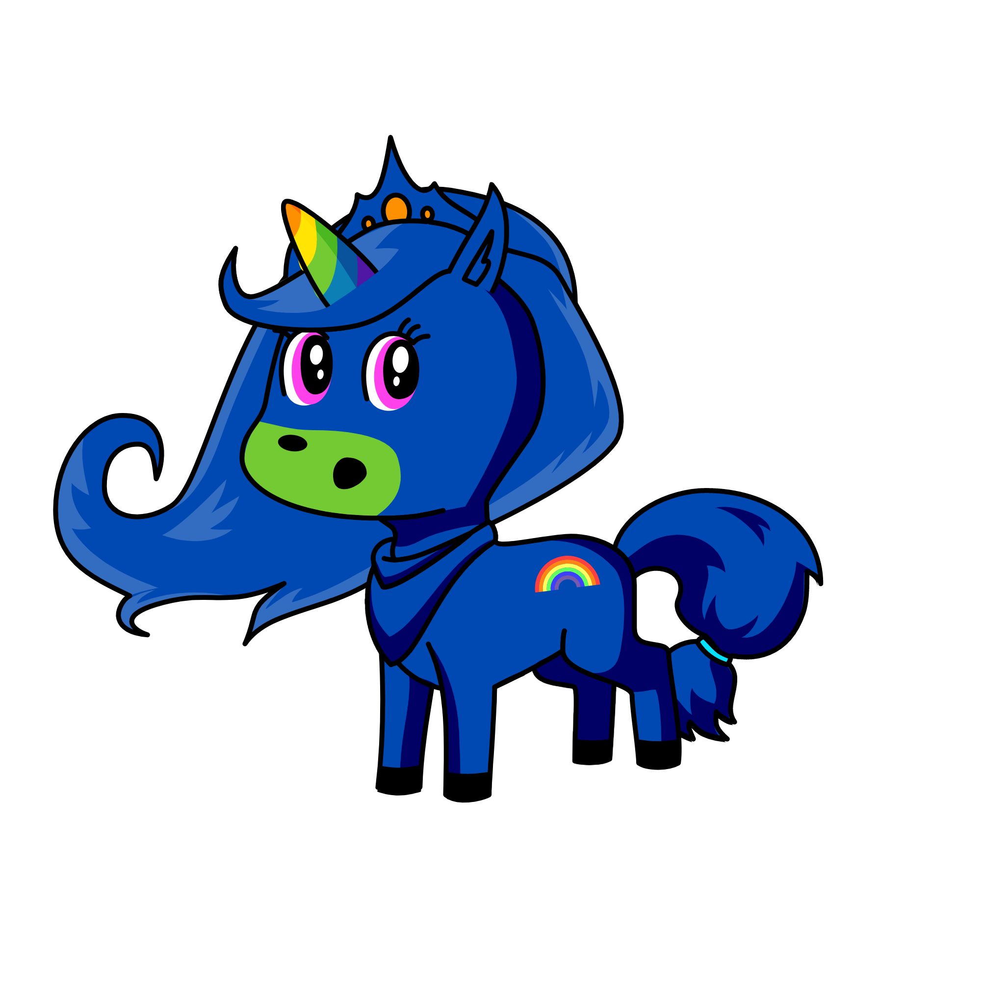 red, the unicorn