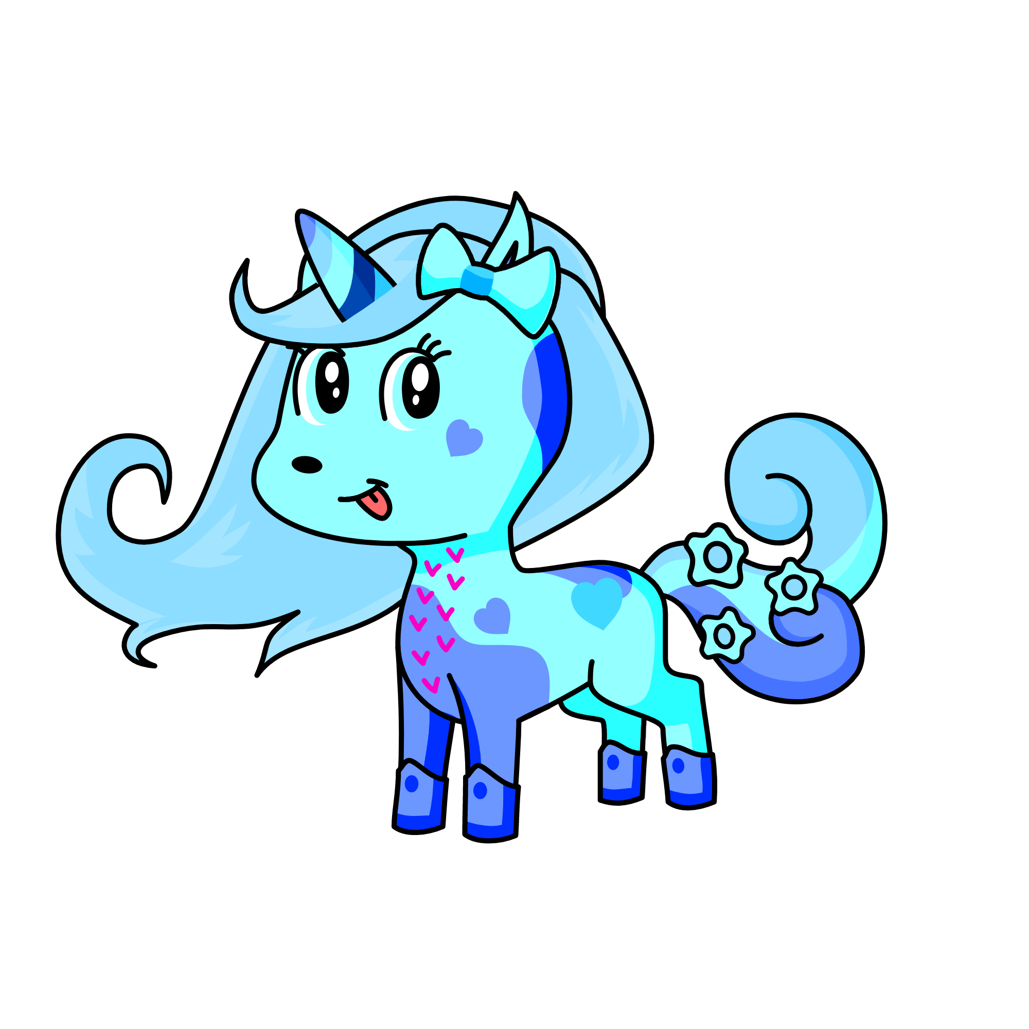 bluish, the unicorn