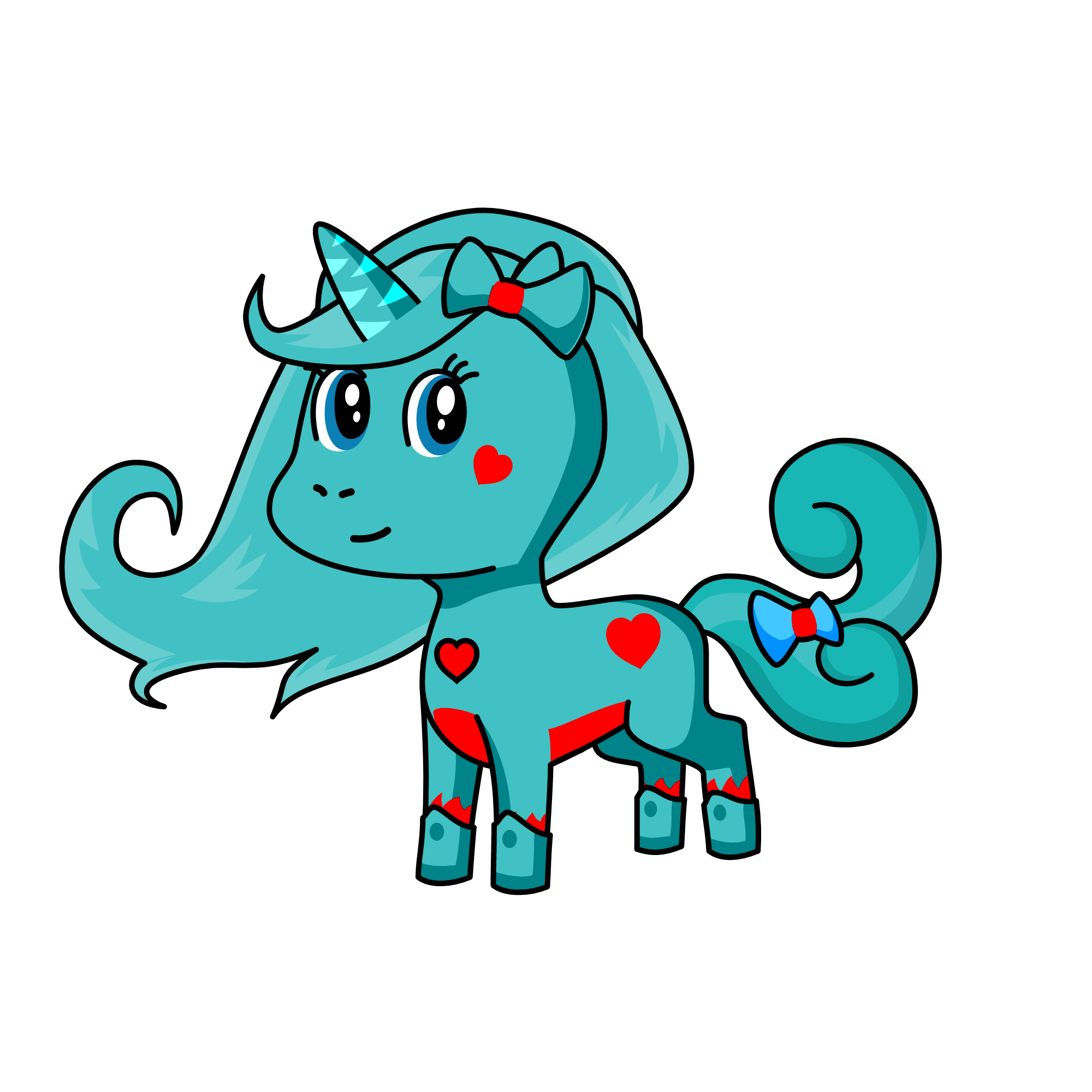 redyblue, the unicorn