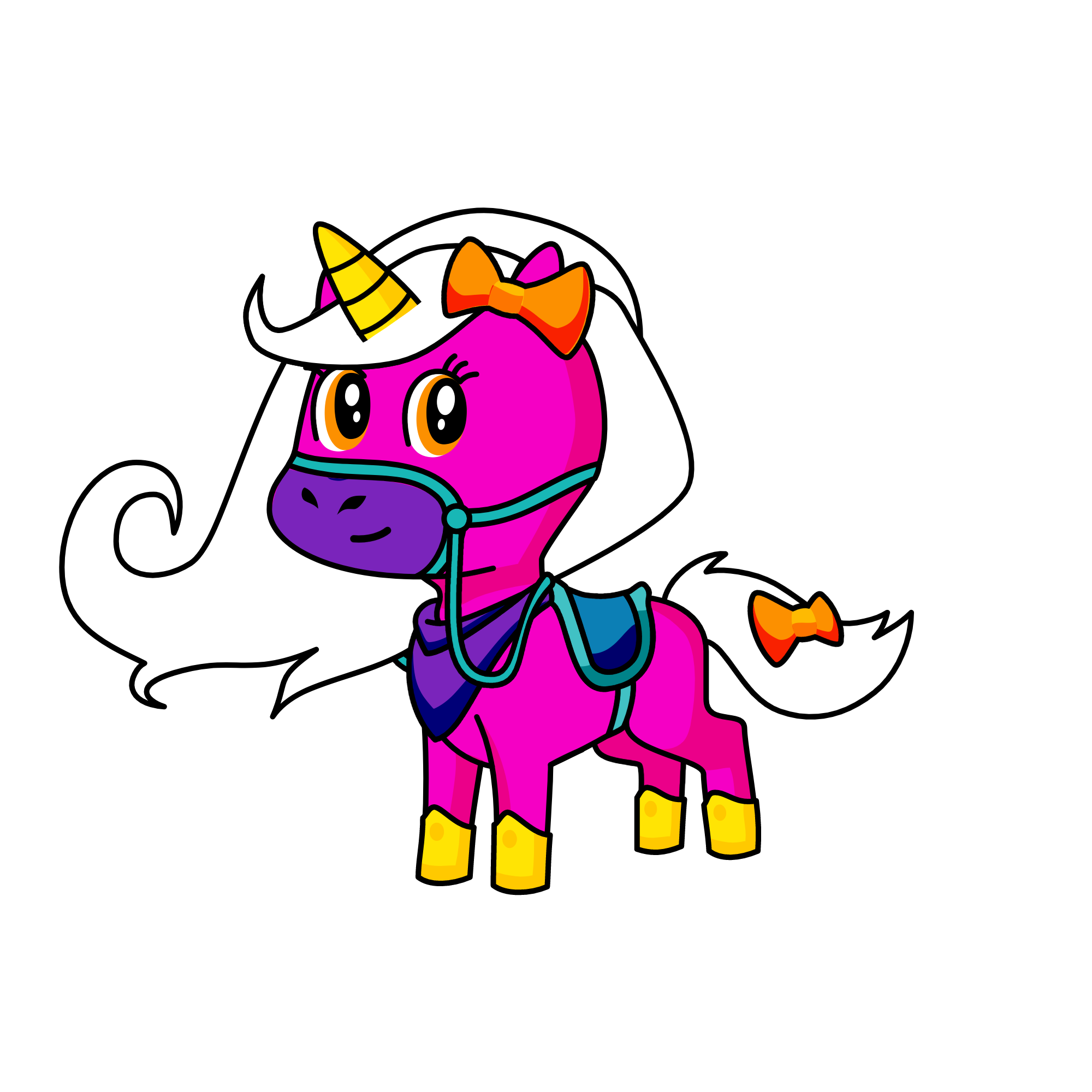 Pink Plummy, the unicorn