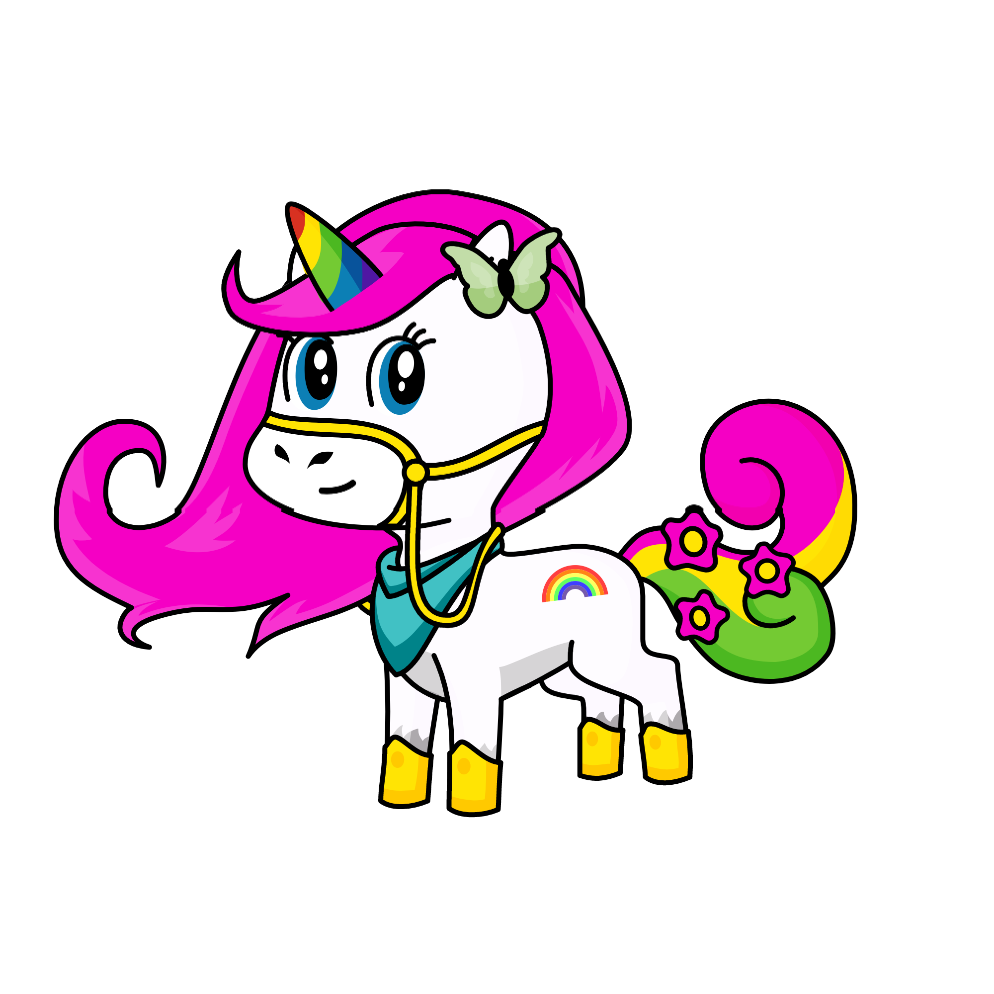 Rainbow Unimorn, the unicorn