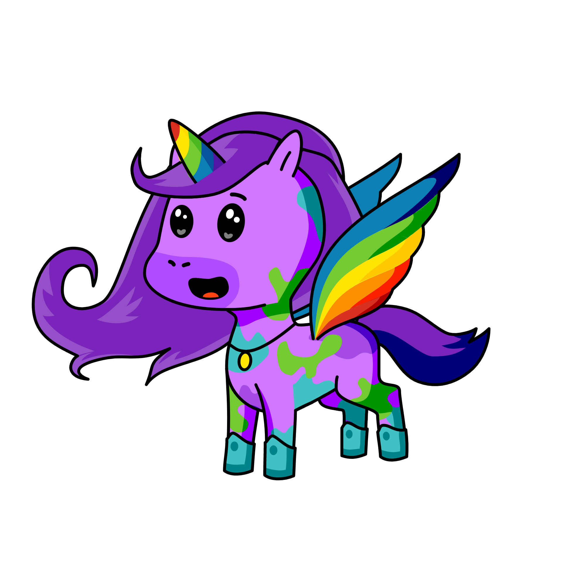 purple, the unicorn