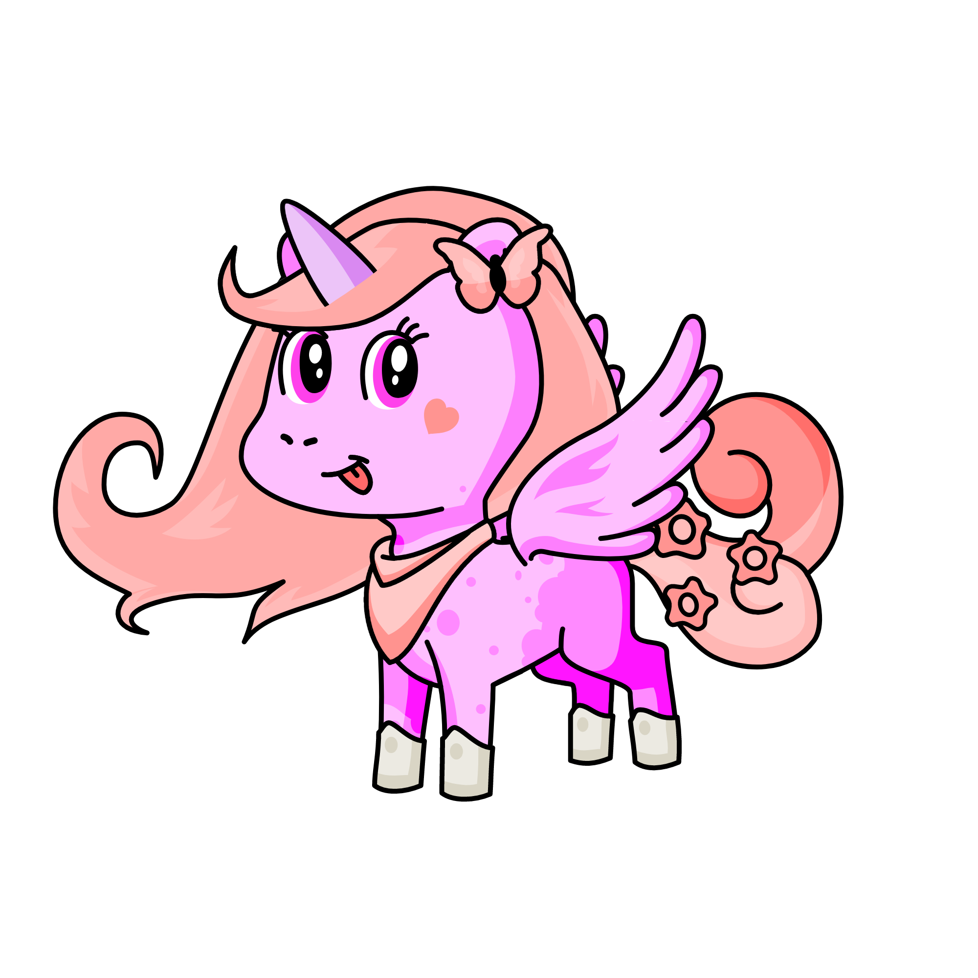 Pinky, the unicorn