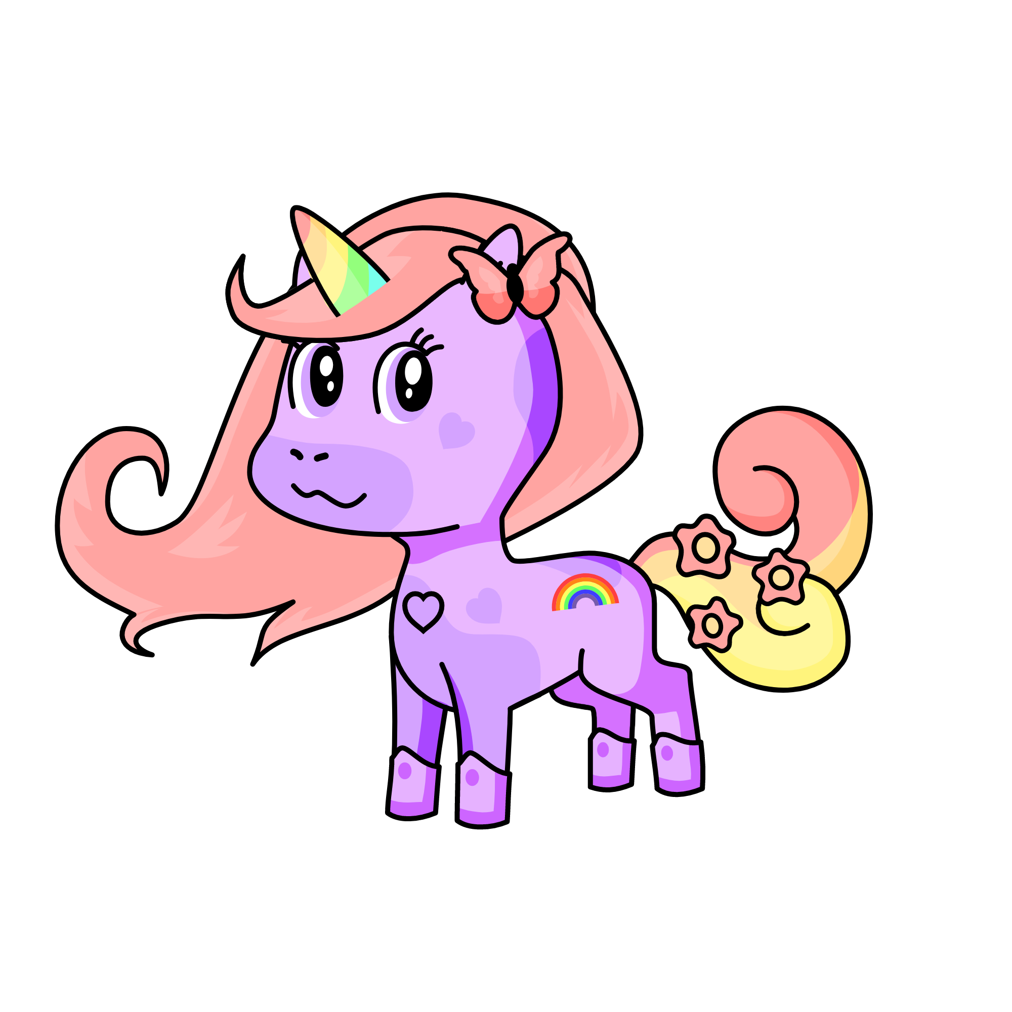 Rainbow, the unicorn