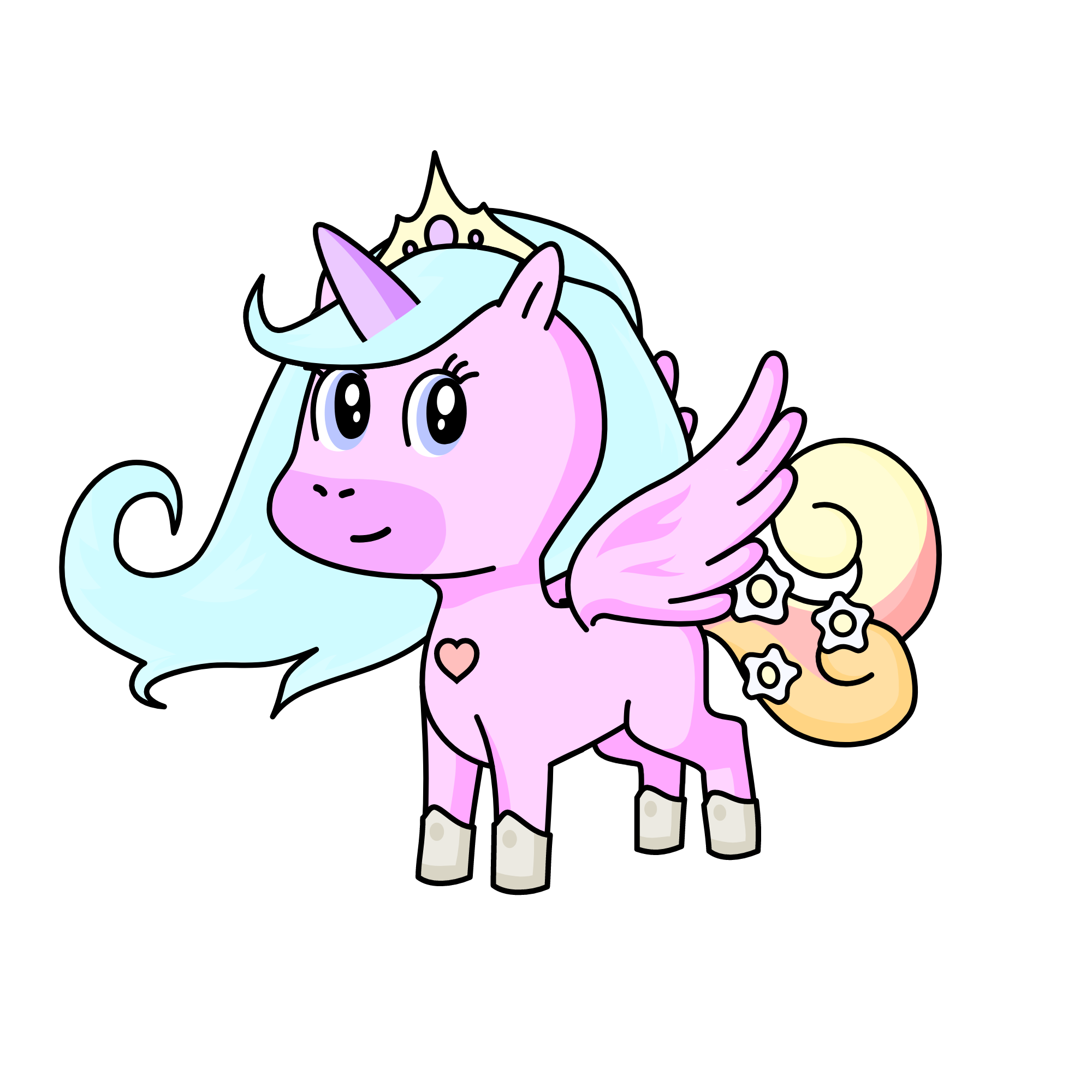 Queen Pastel, the unicorn