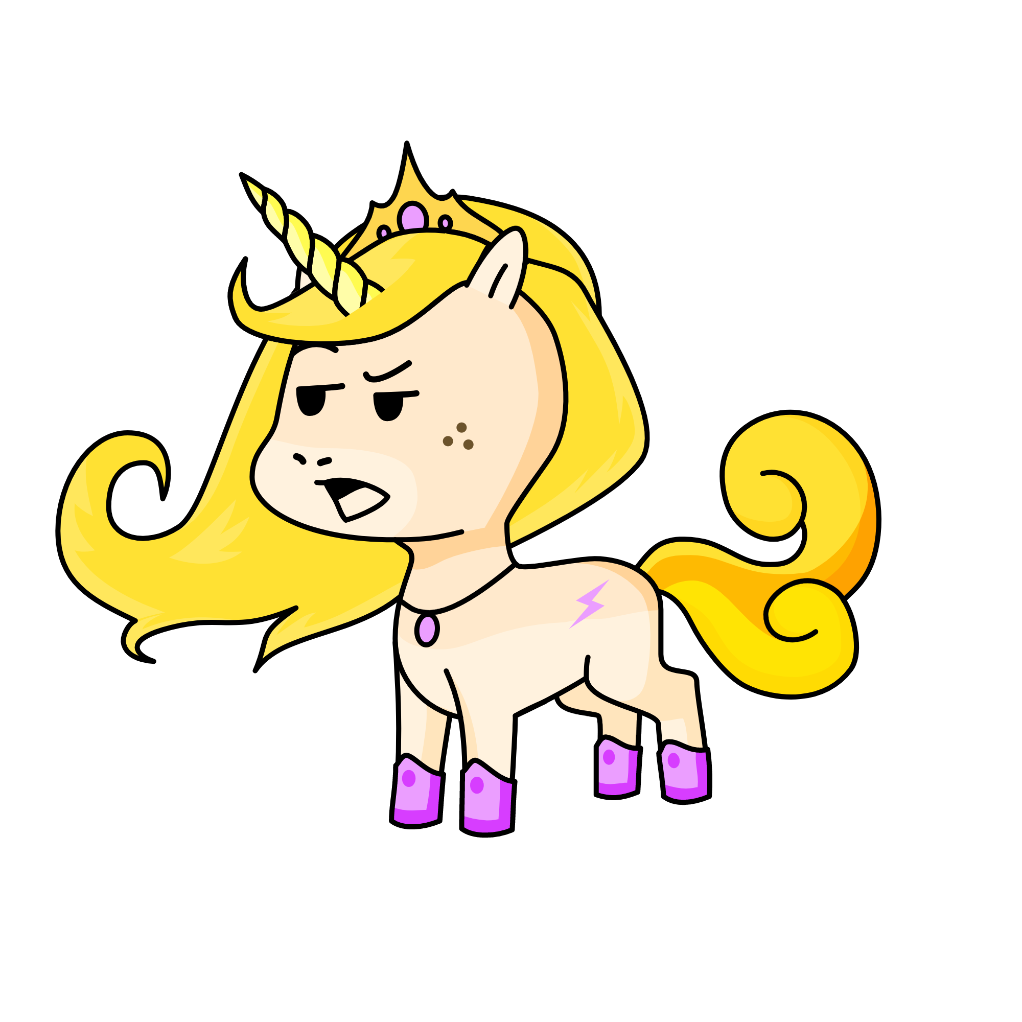 Queen Sassy, the unicorn