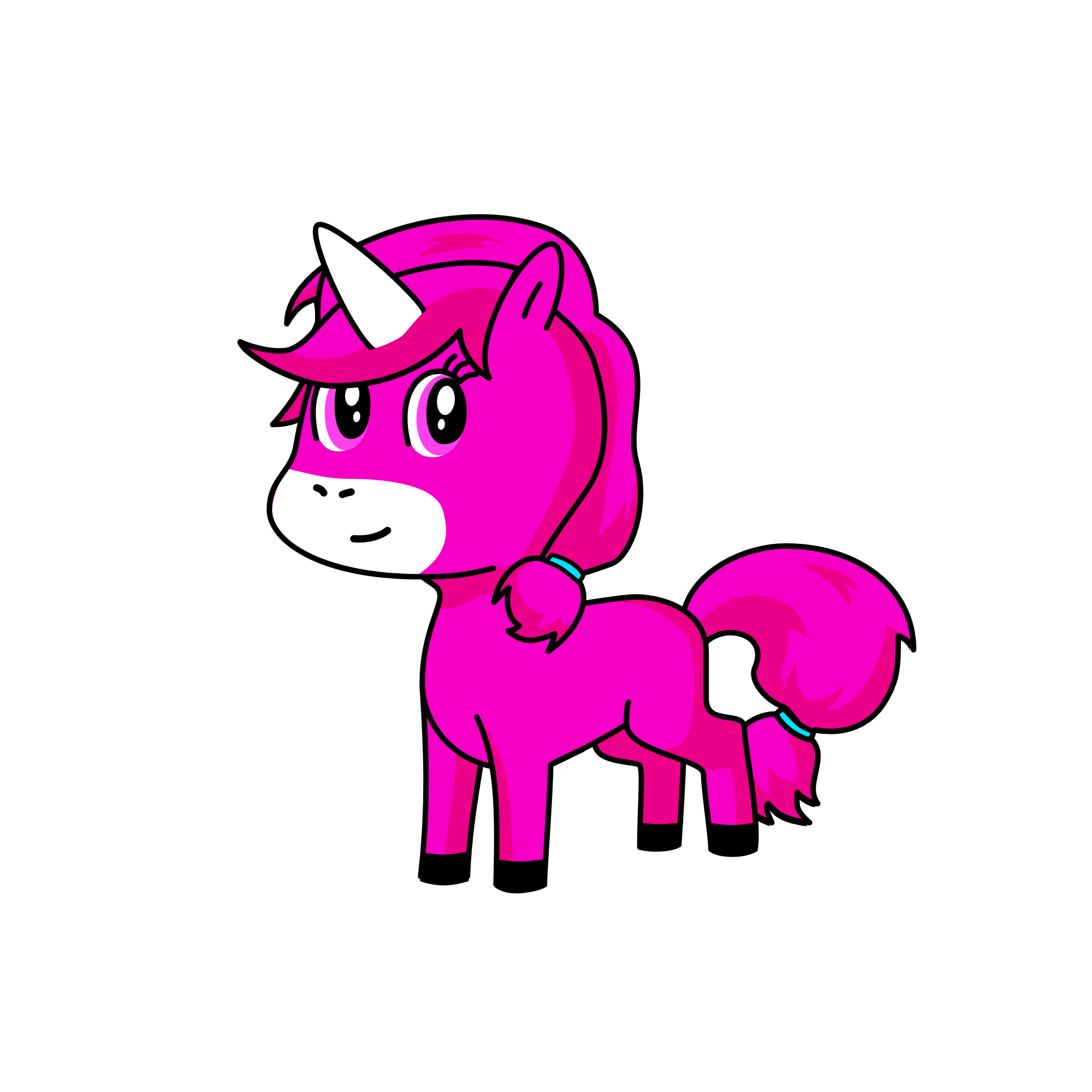 Pink, the unicorn