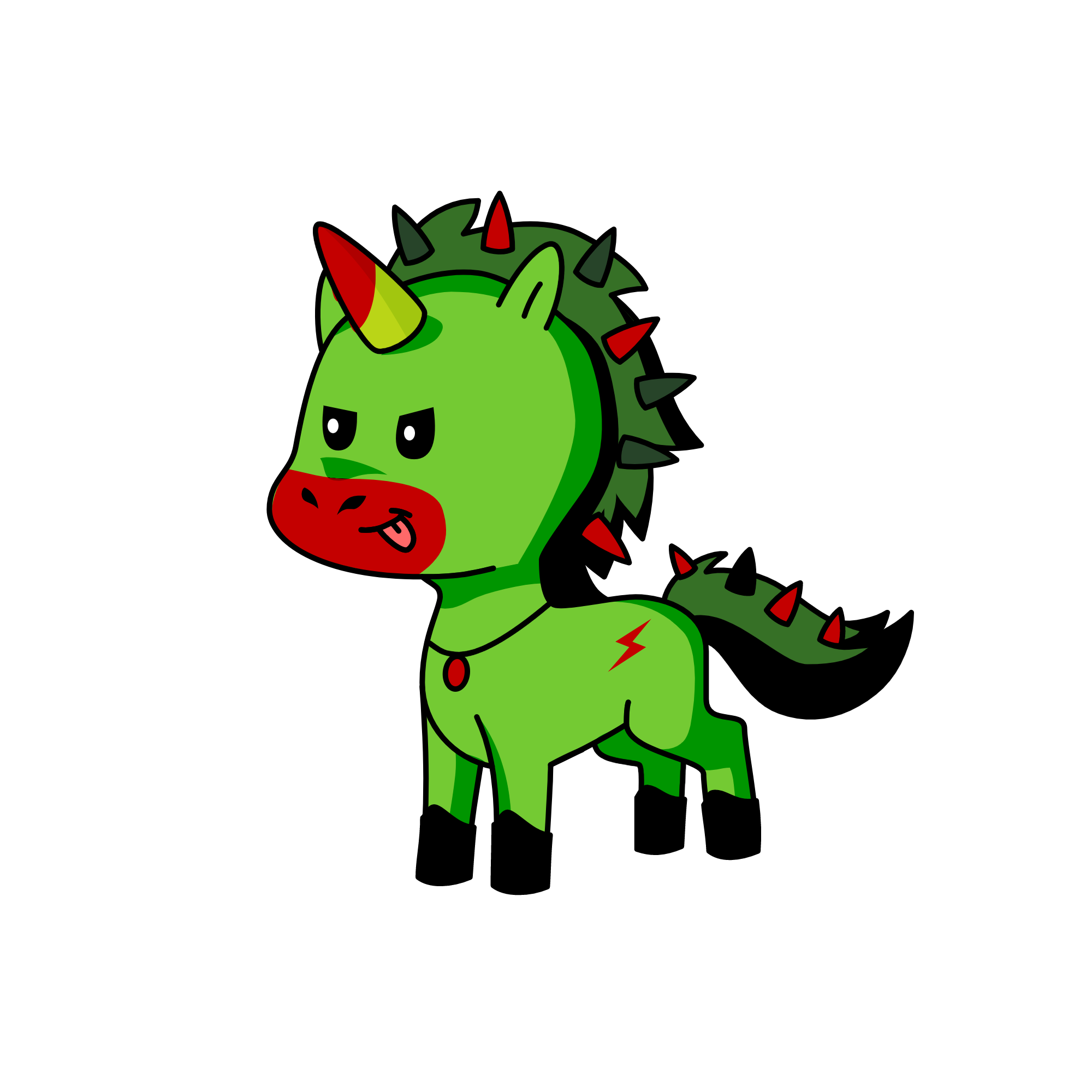 evil zombie, the unicorn