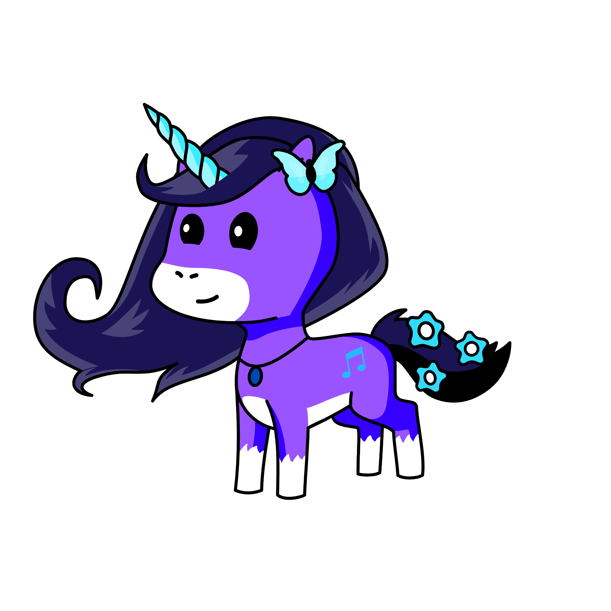 Violet, the unicorn