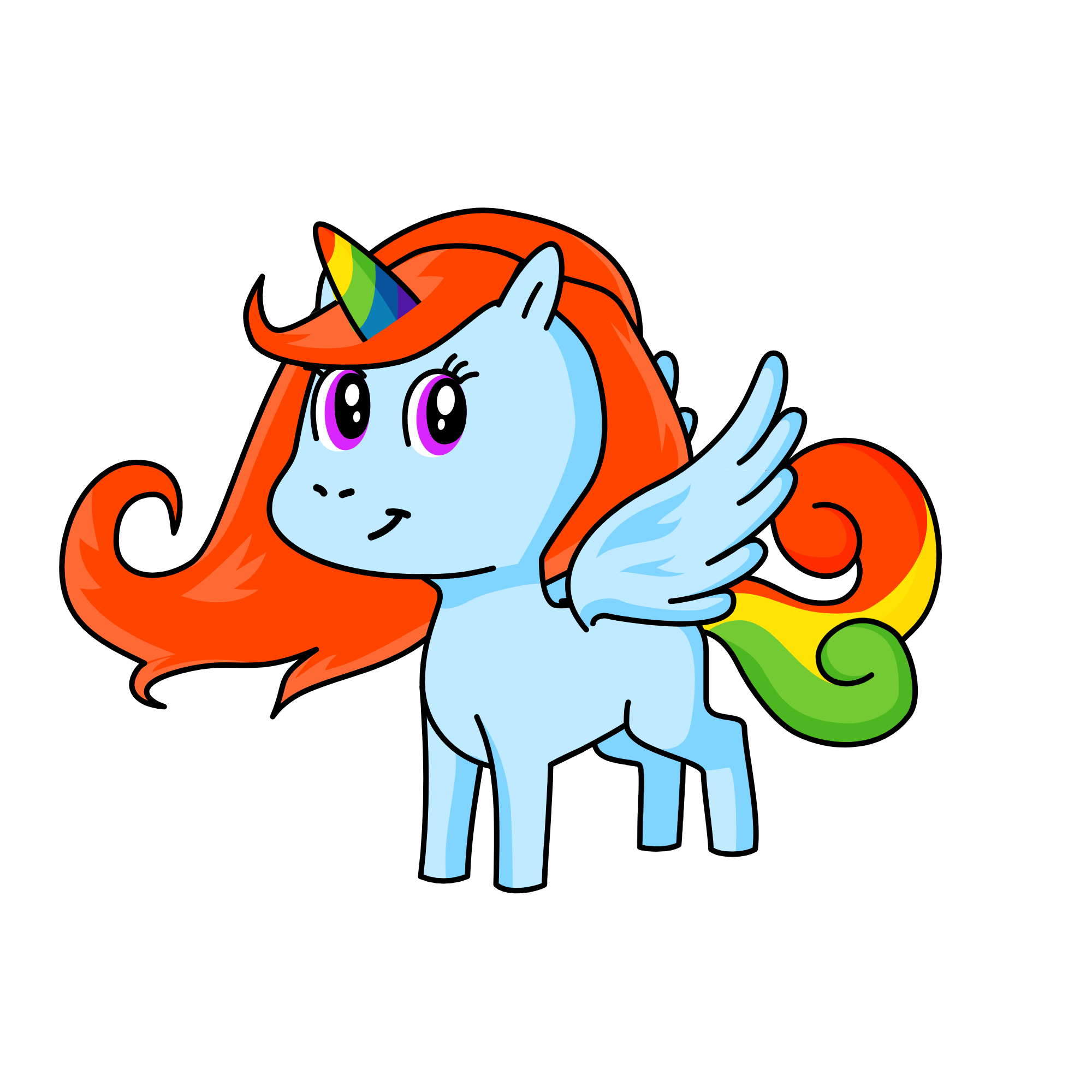 Rainbow Dash, the unicorn