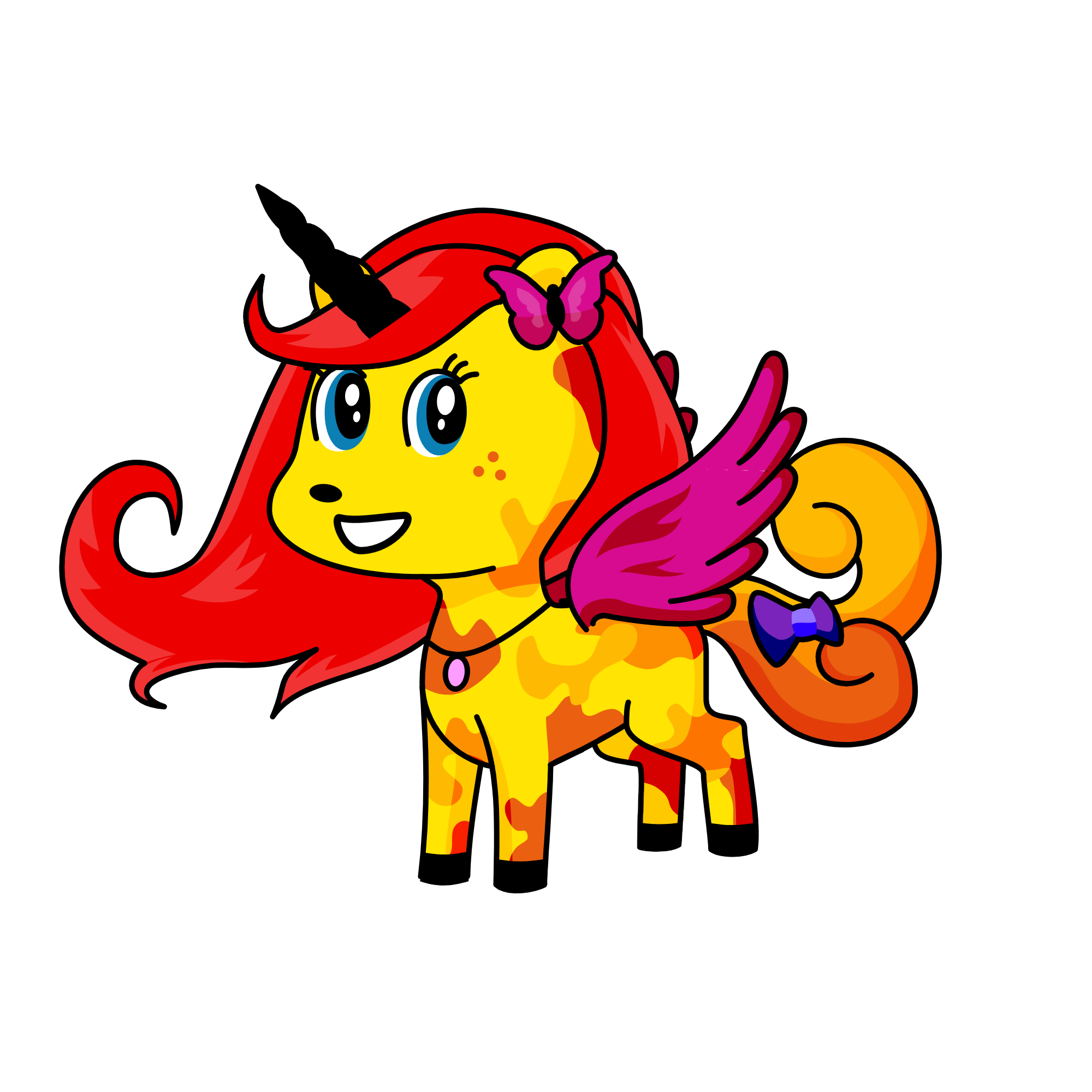 sunset, the unicorn