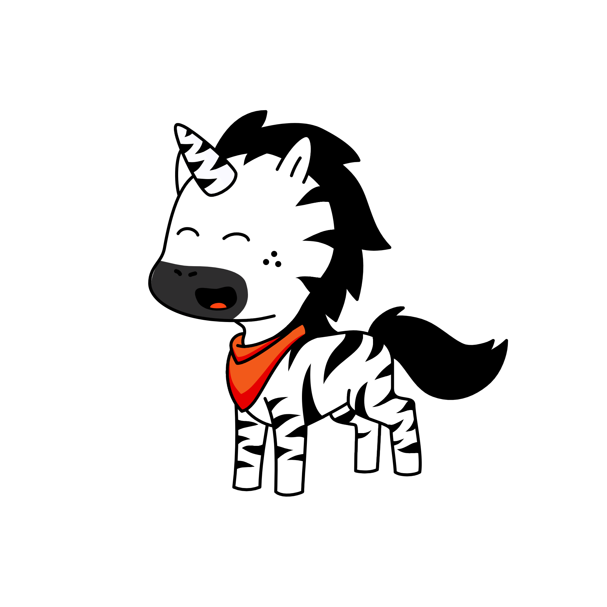 Hi I'm a zebra! :3, the unicorn