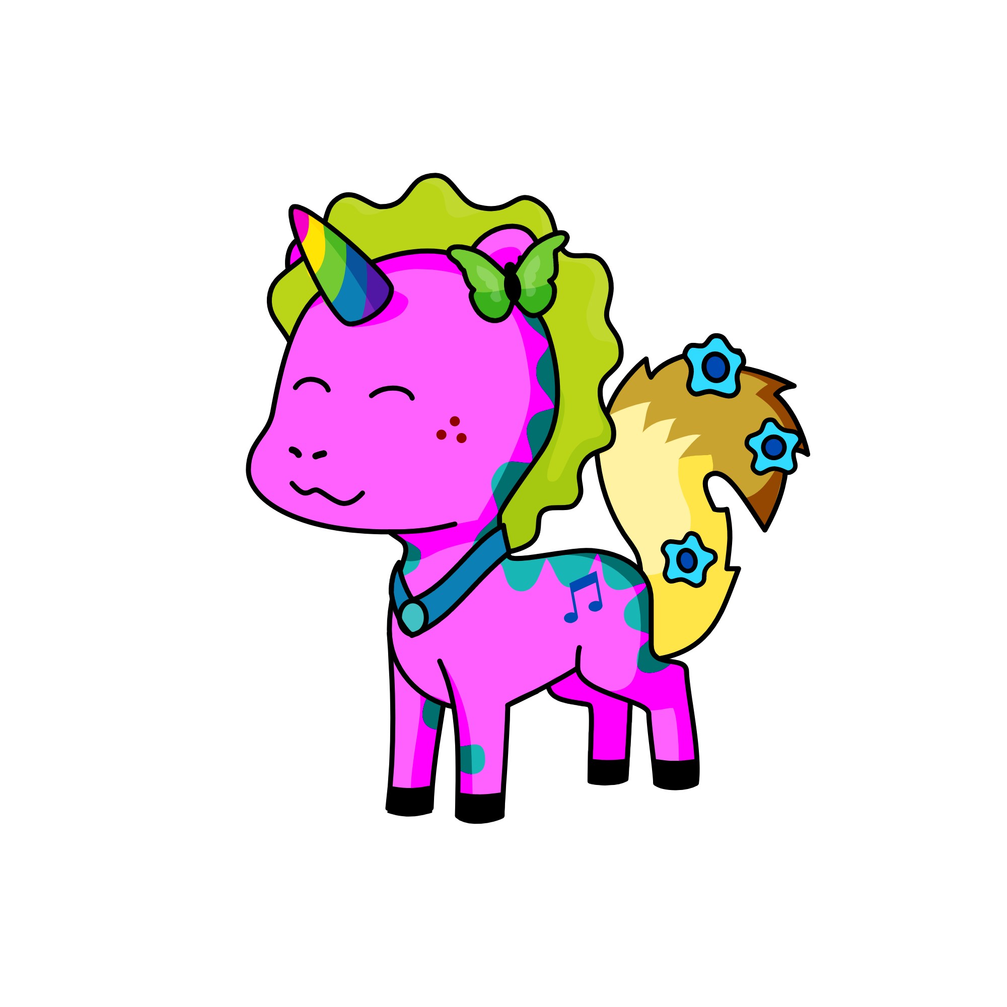 Rainbow, the unicorn