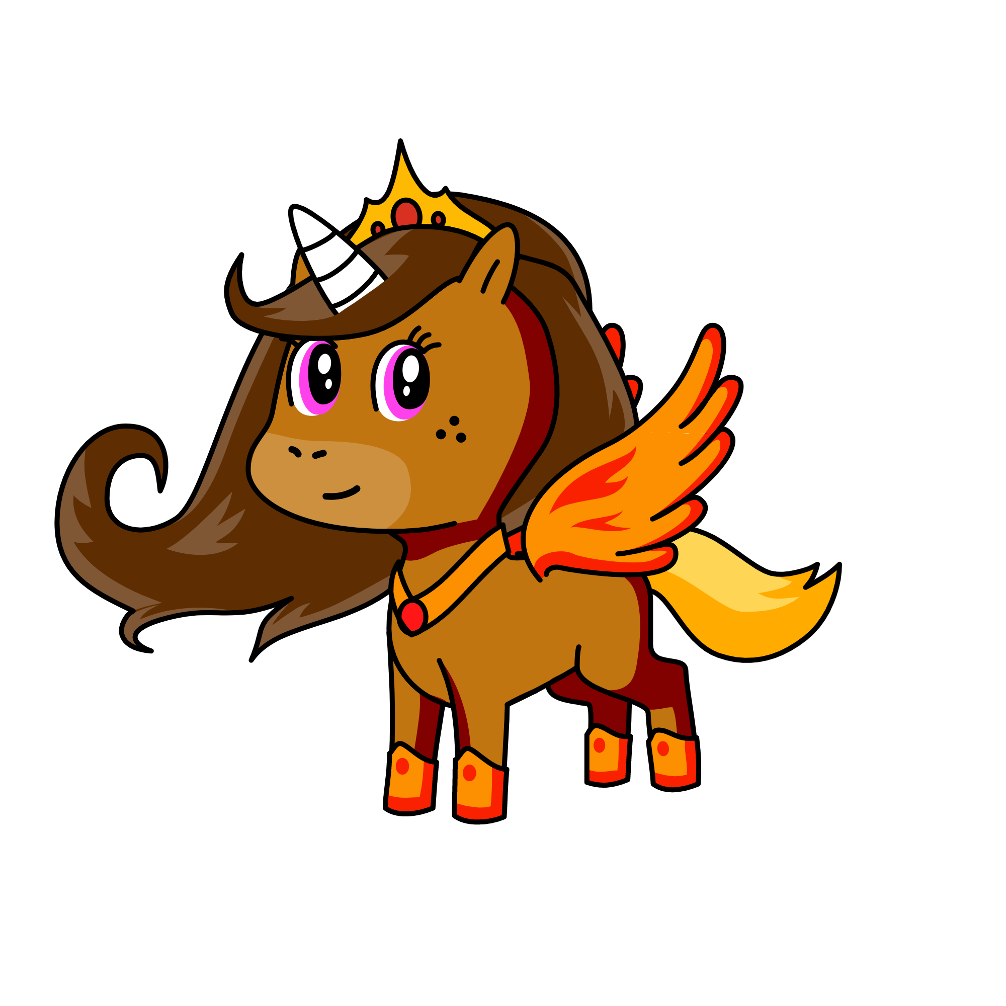 Fire Flames, the unicorn