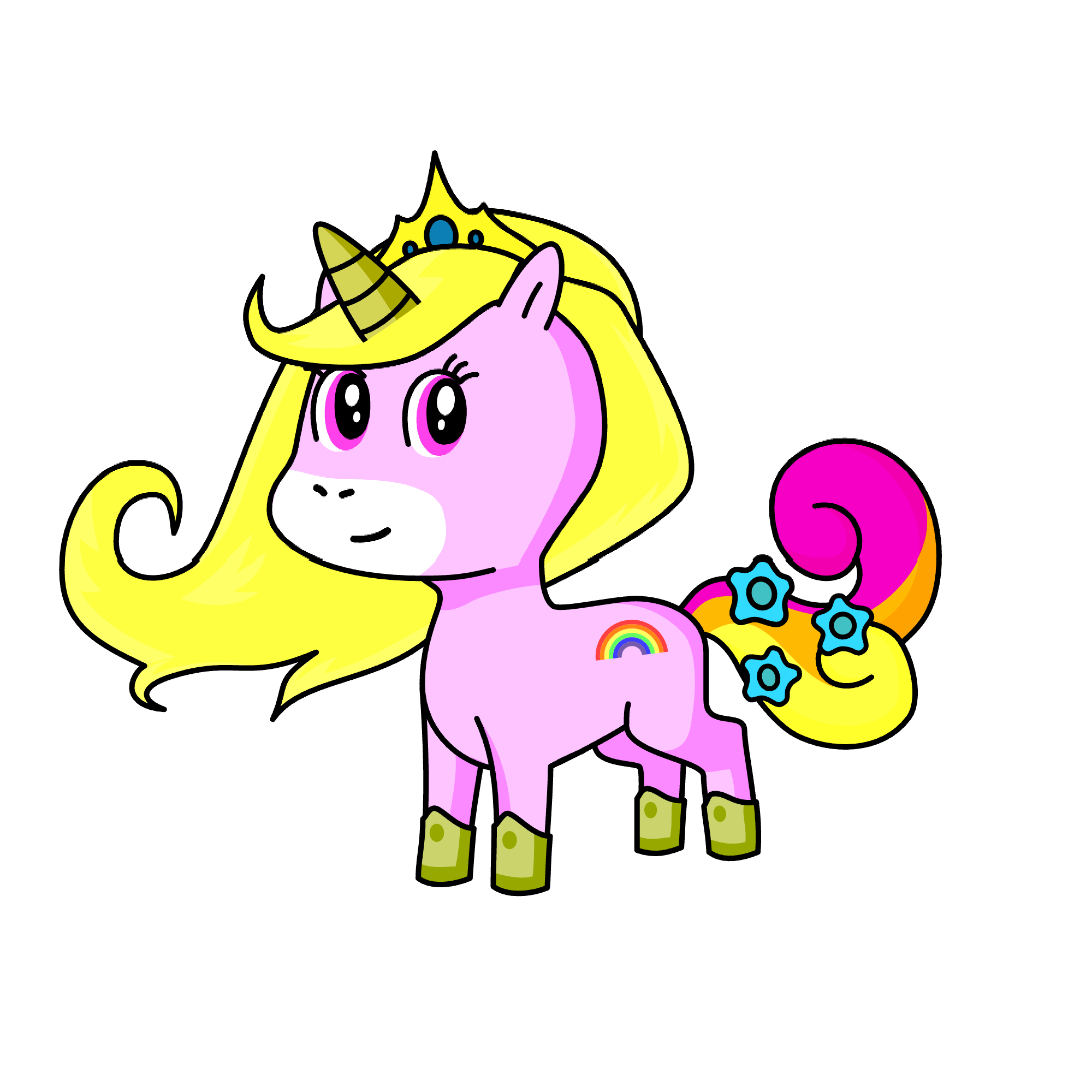 Pink Rainbow, the unicorn