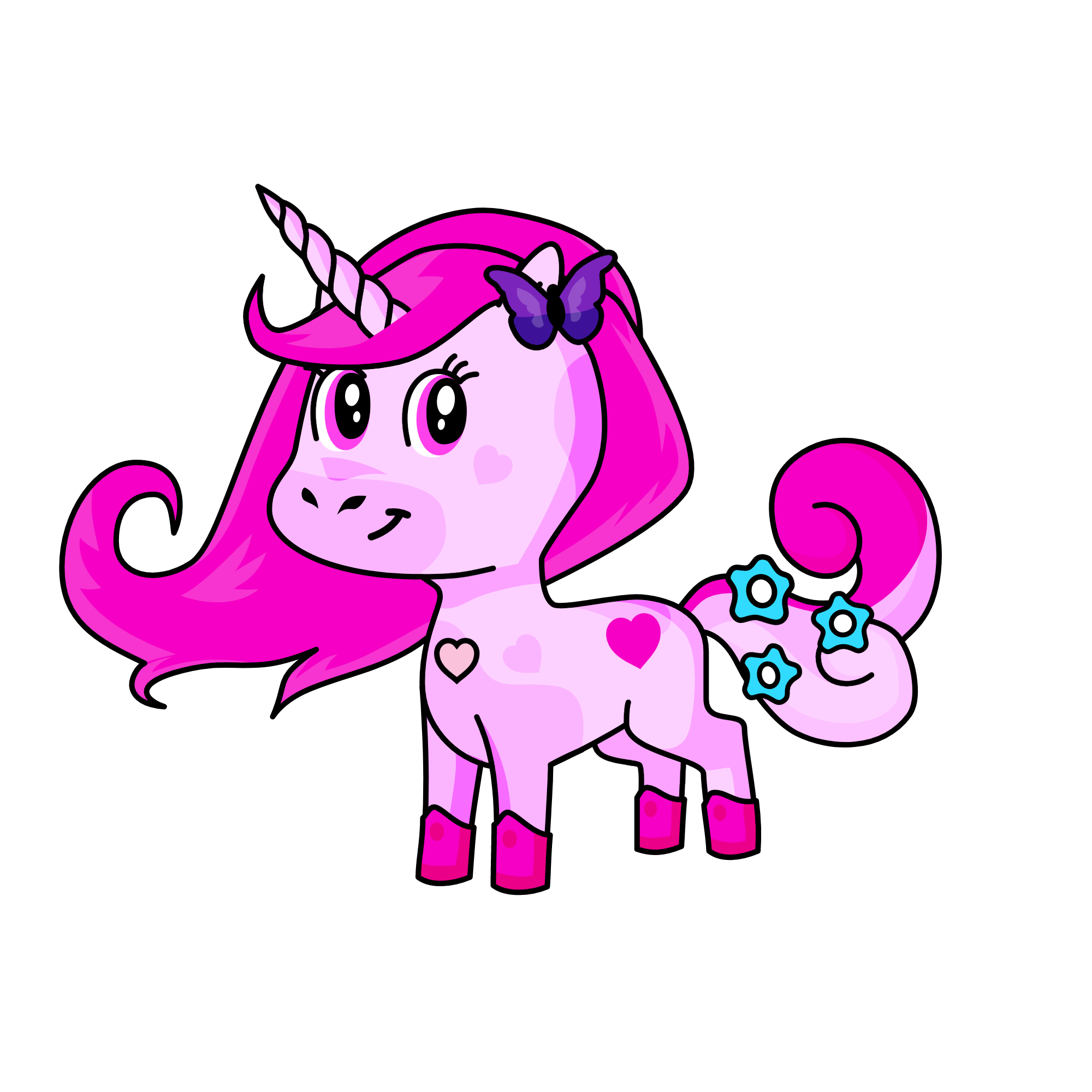 Pinky, the unicorn