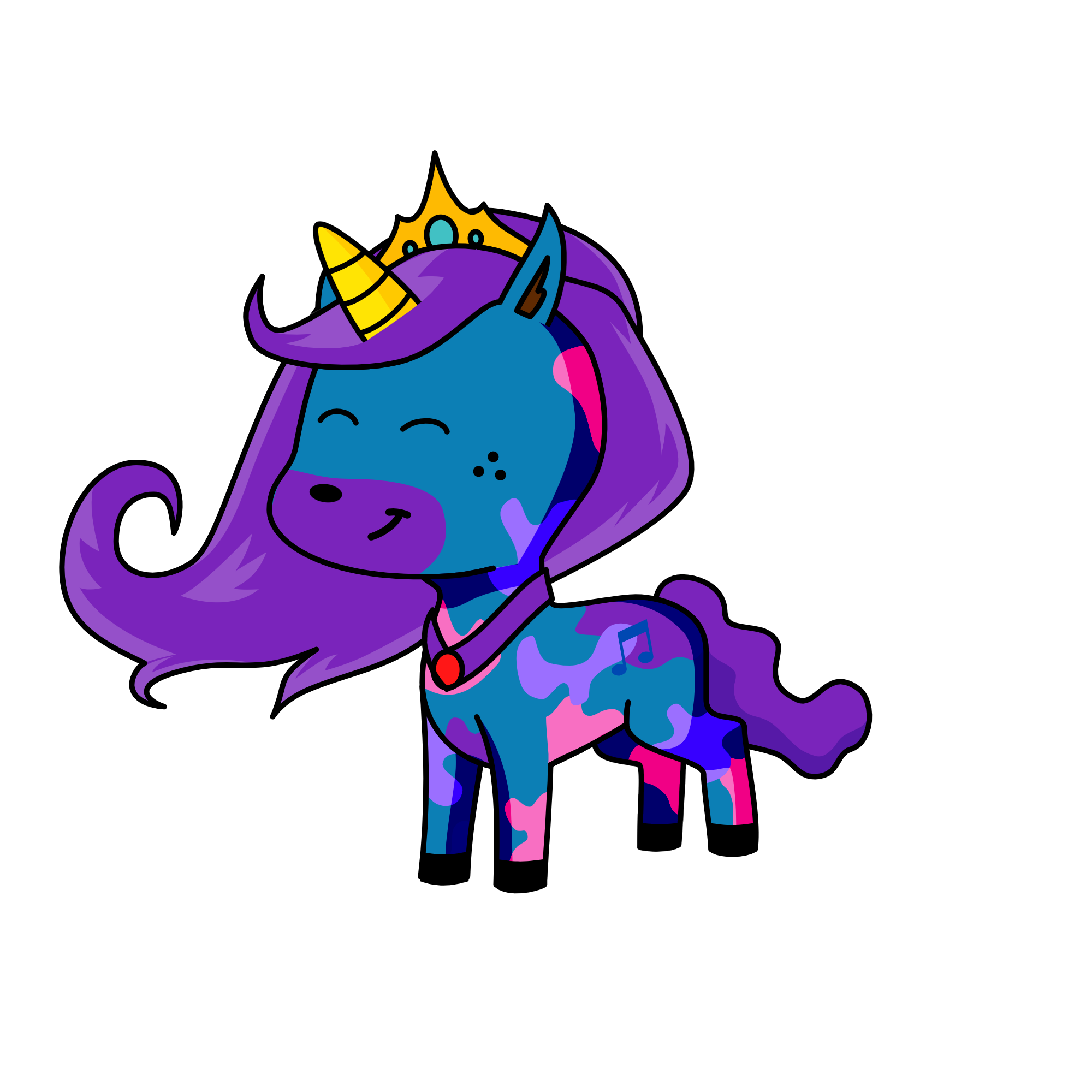purple , the unicorn