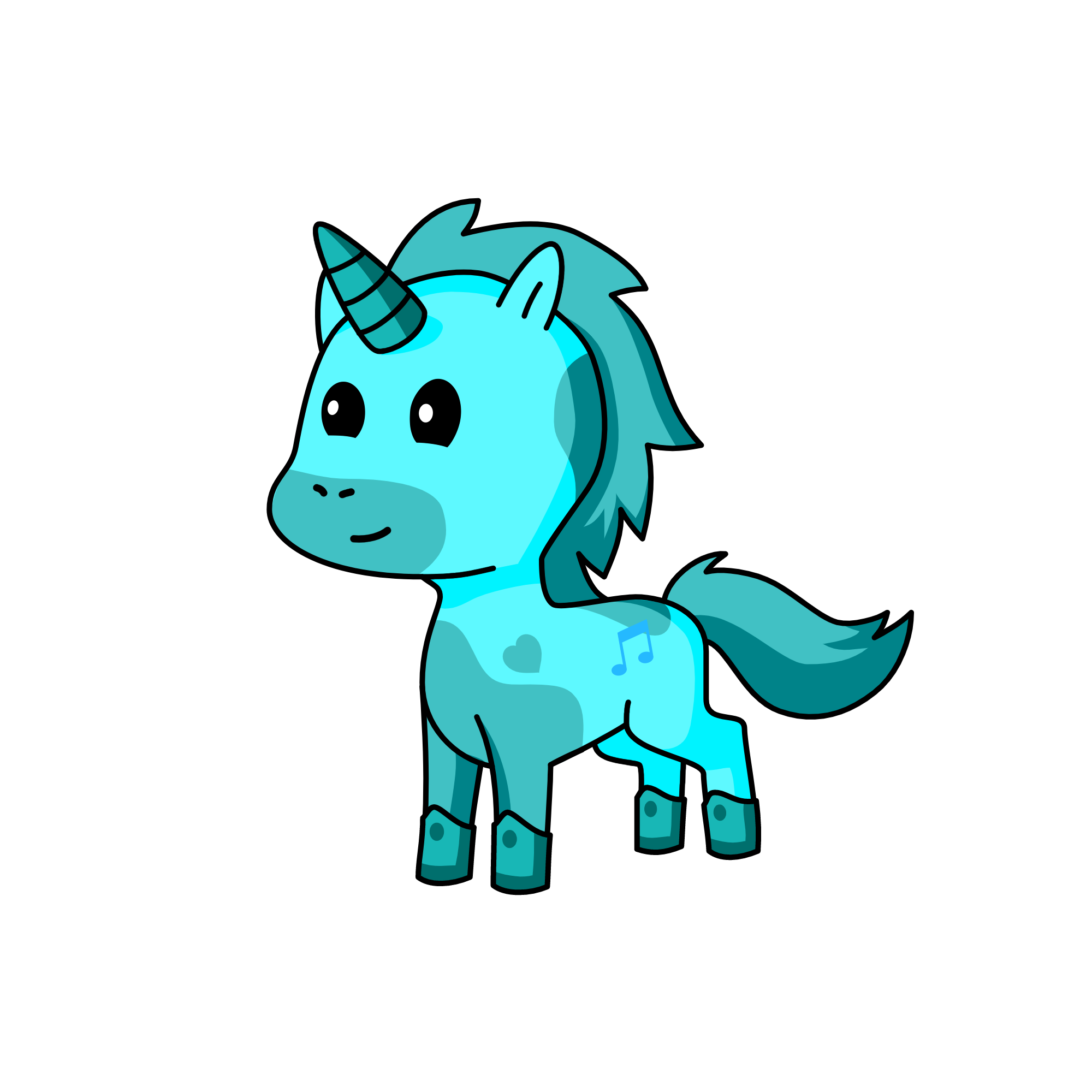 Bluey, the unicorn