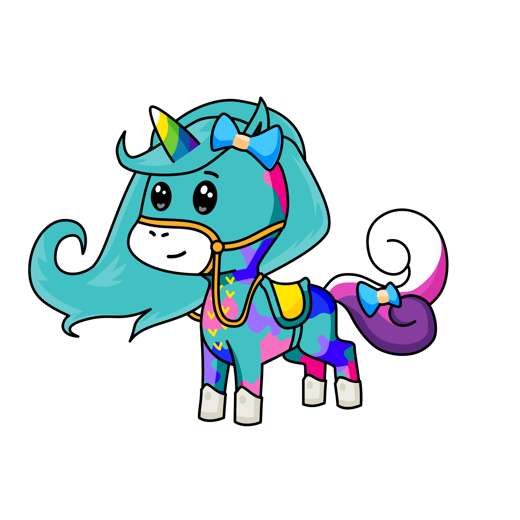 glitter rainbow sparkle magic, the unicorn