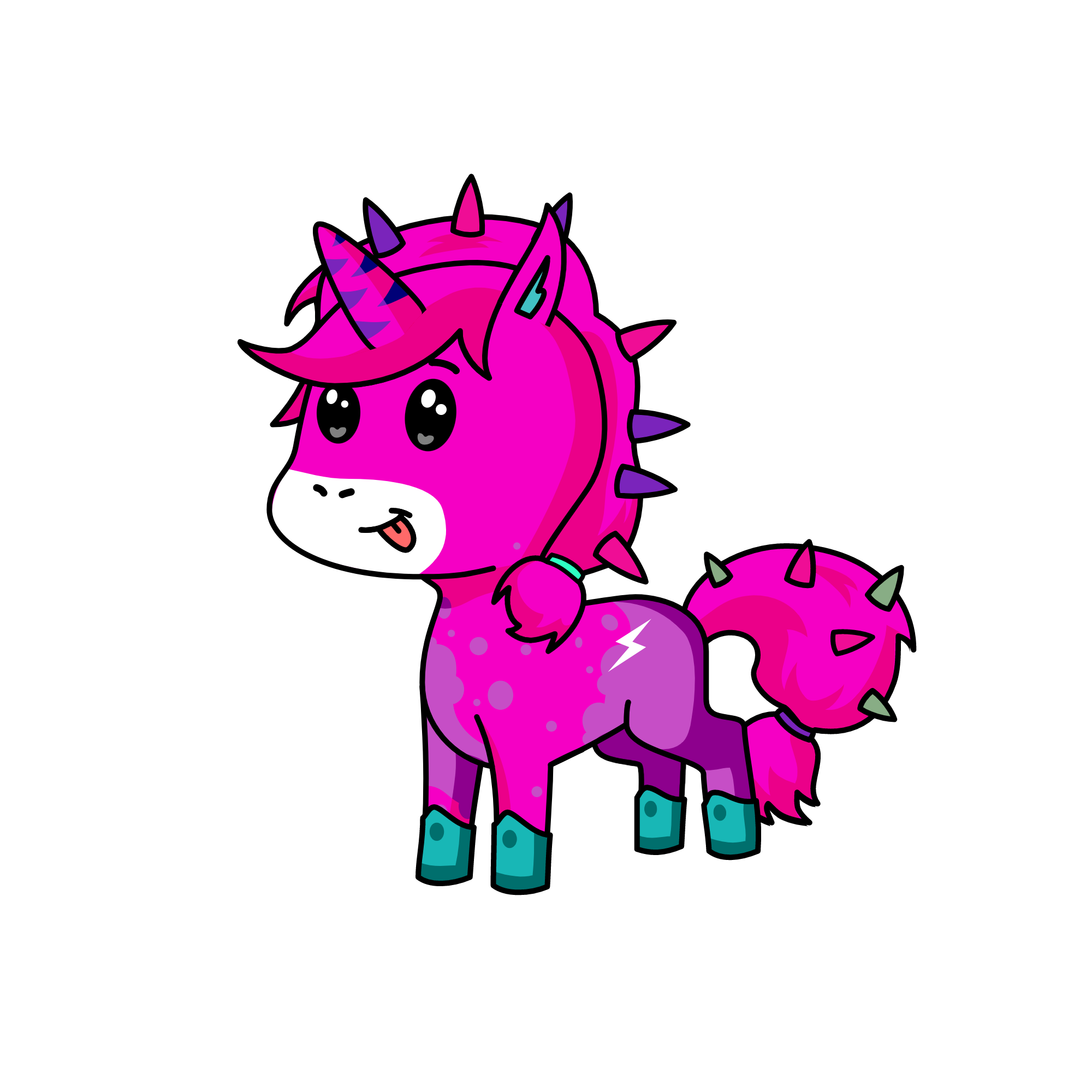 spiky, the unicorn