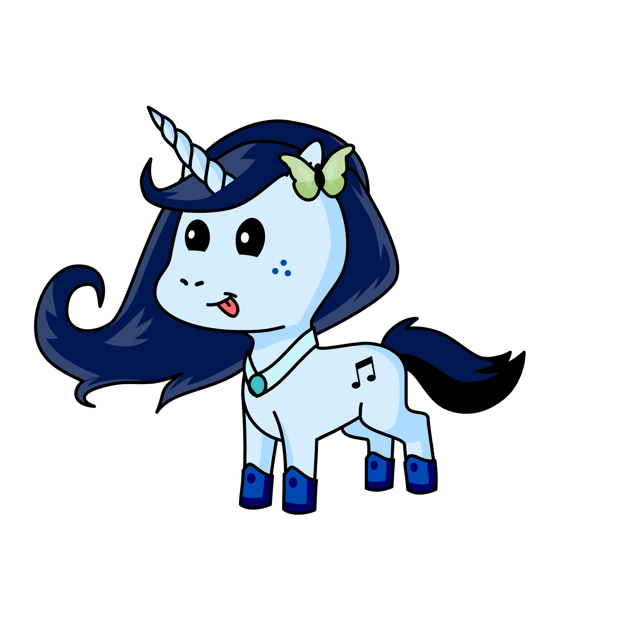 BLUE, the unicorn
