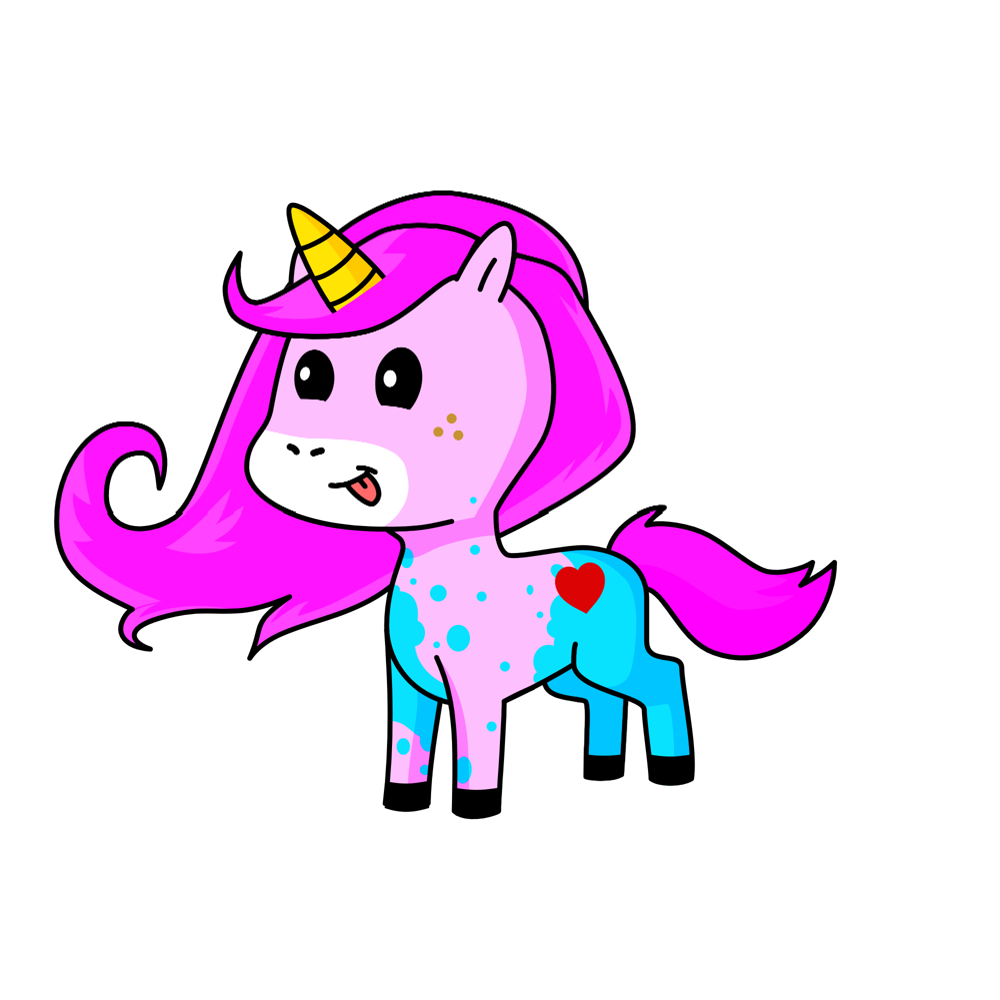 Bubbles, the unicorn