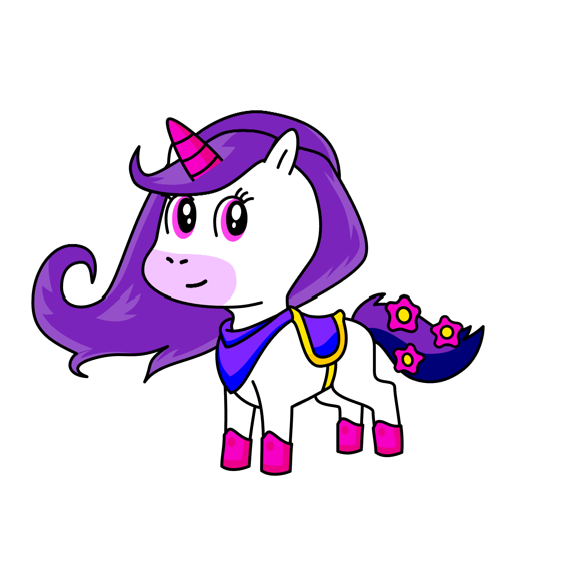 Bloomy, the unicorn