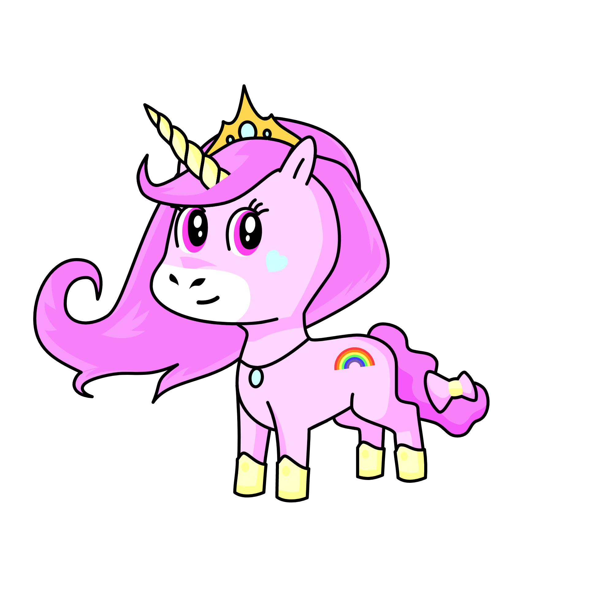 Queen pastel, the unicorn