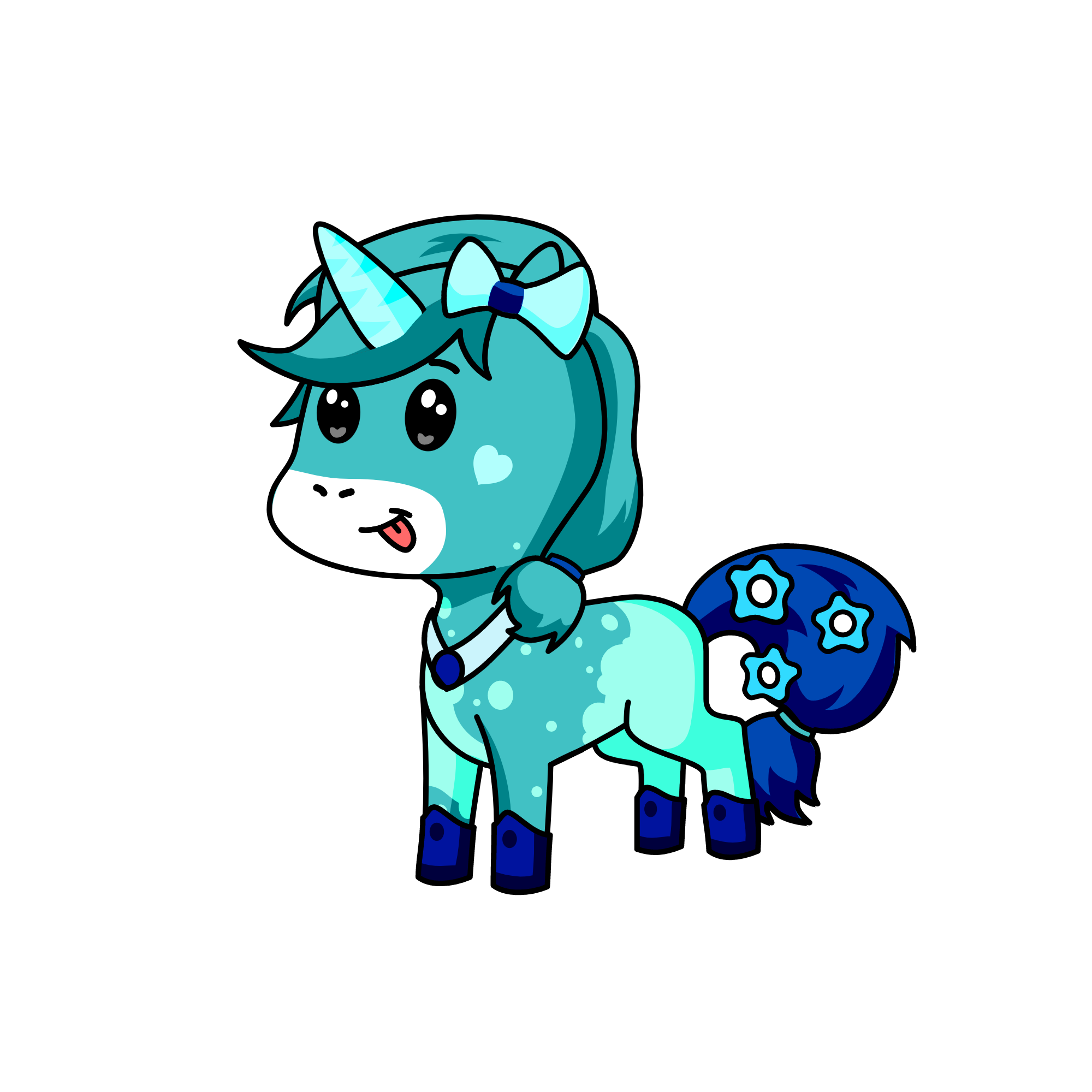 Icy winter, the unicorn
