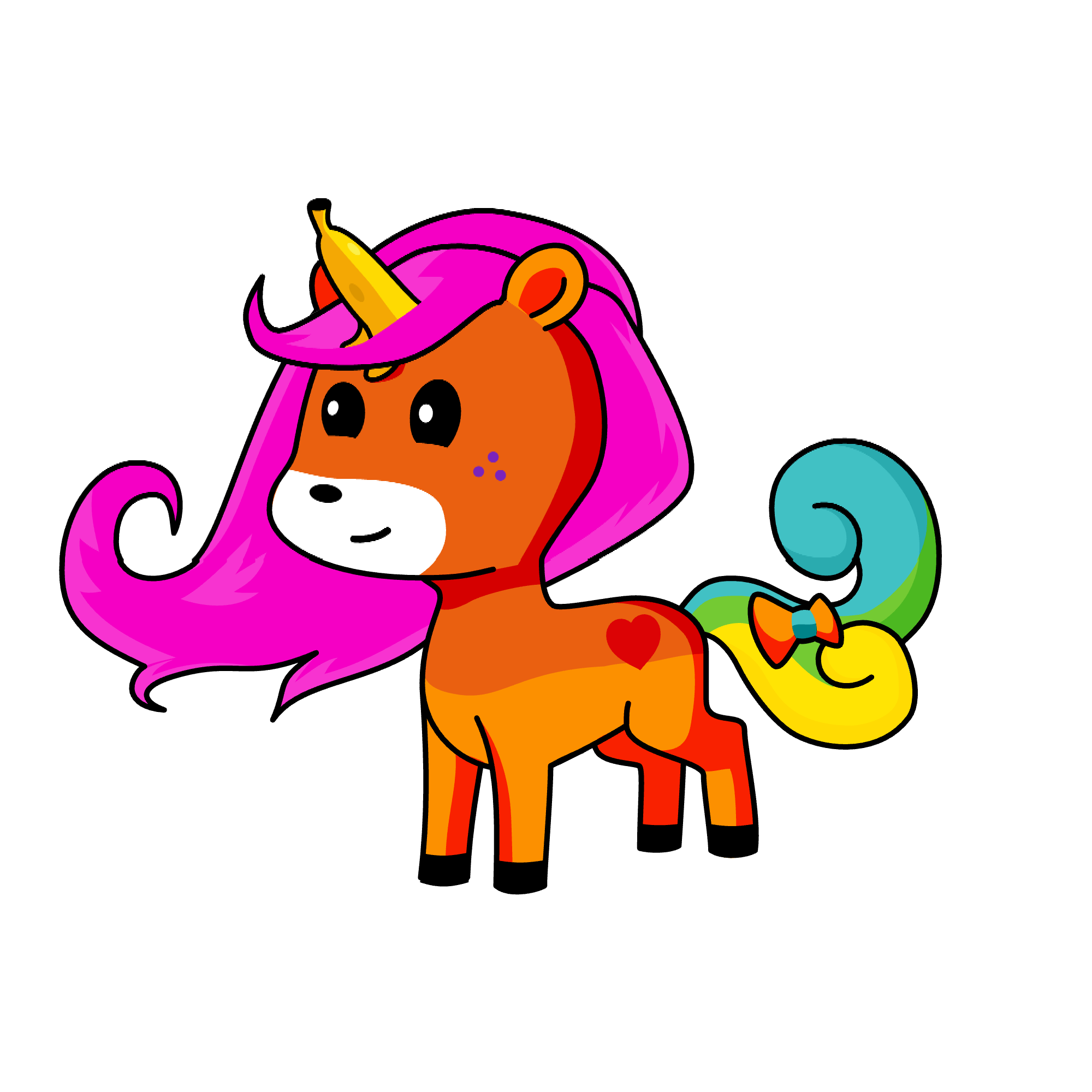 )!+×, the unicorn