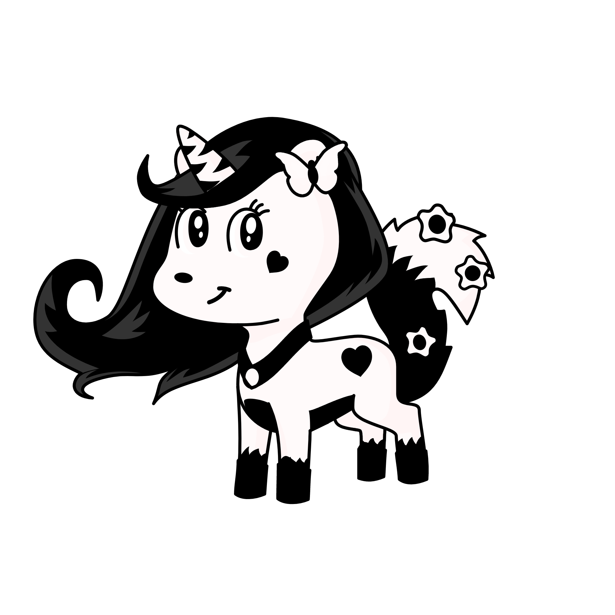 Black, the unicorn