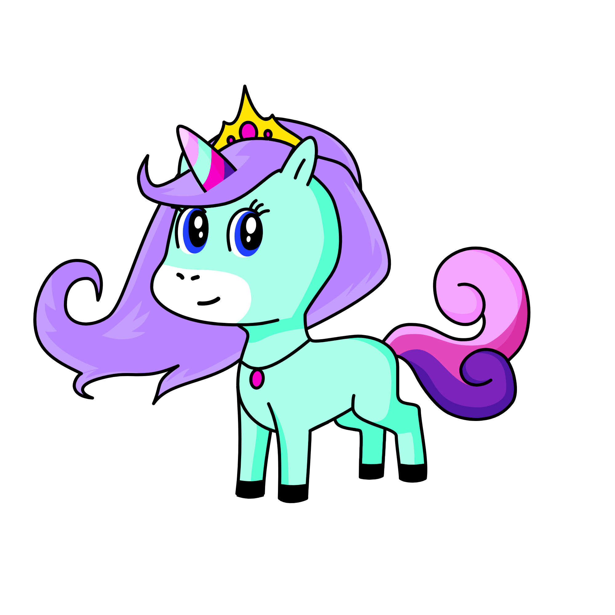 candy swirl, the unicorn